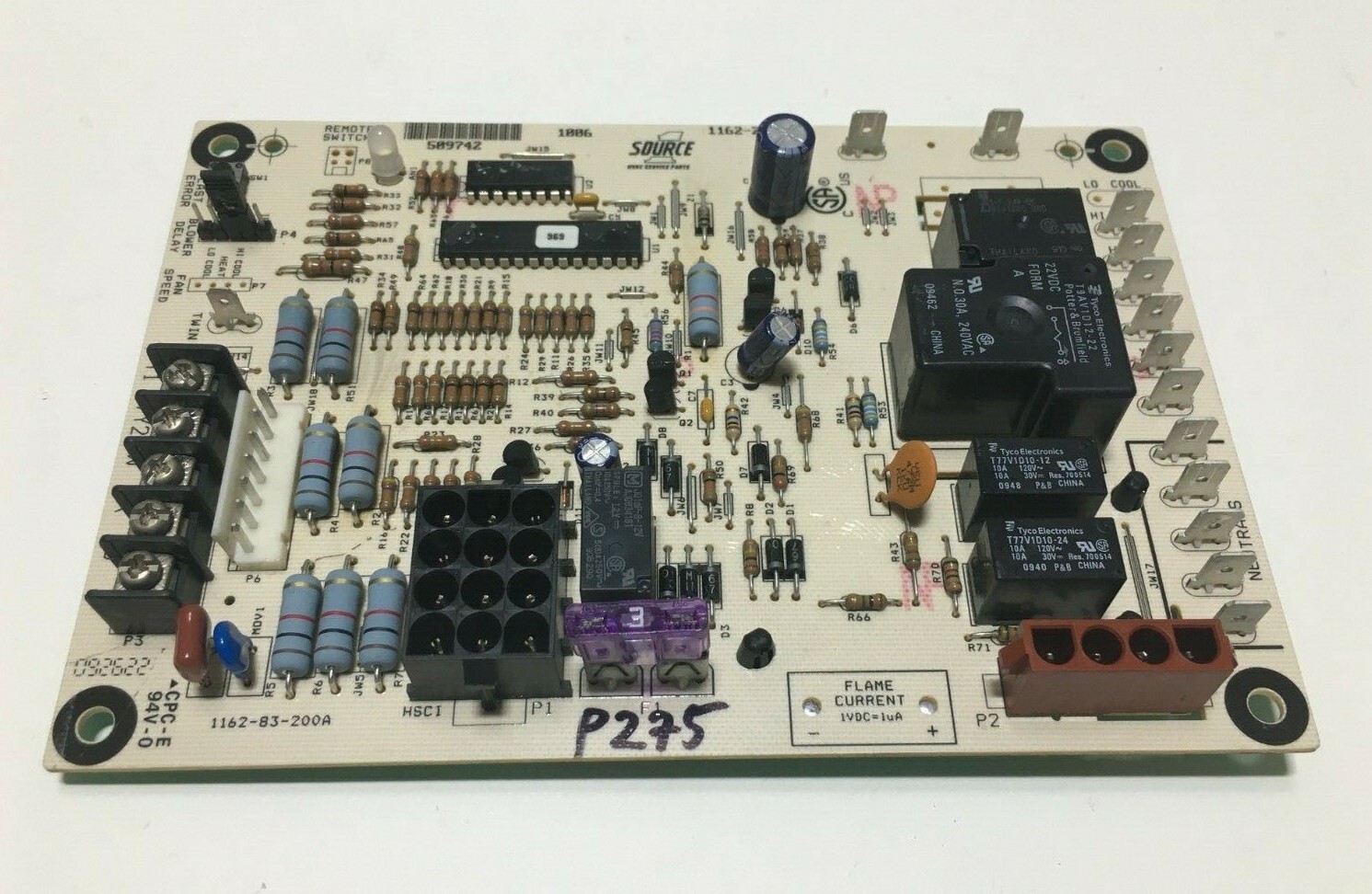 Honeywell 1162-200 Furnace Fan Control Circuit Board 509742 used #P275