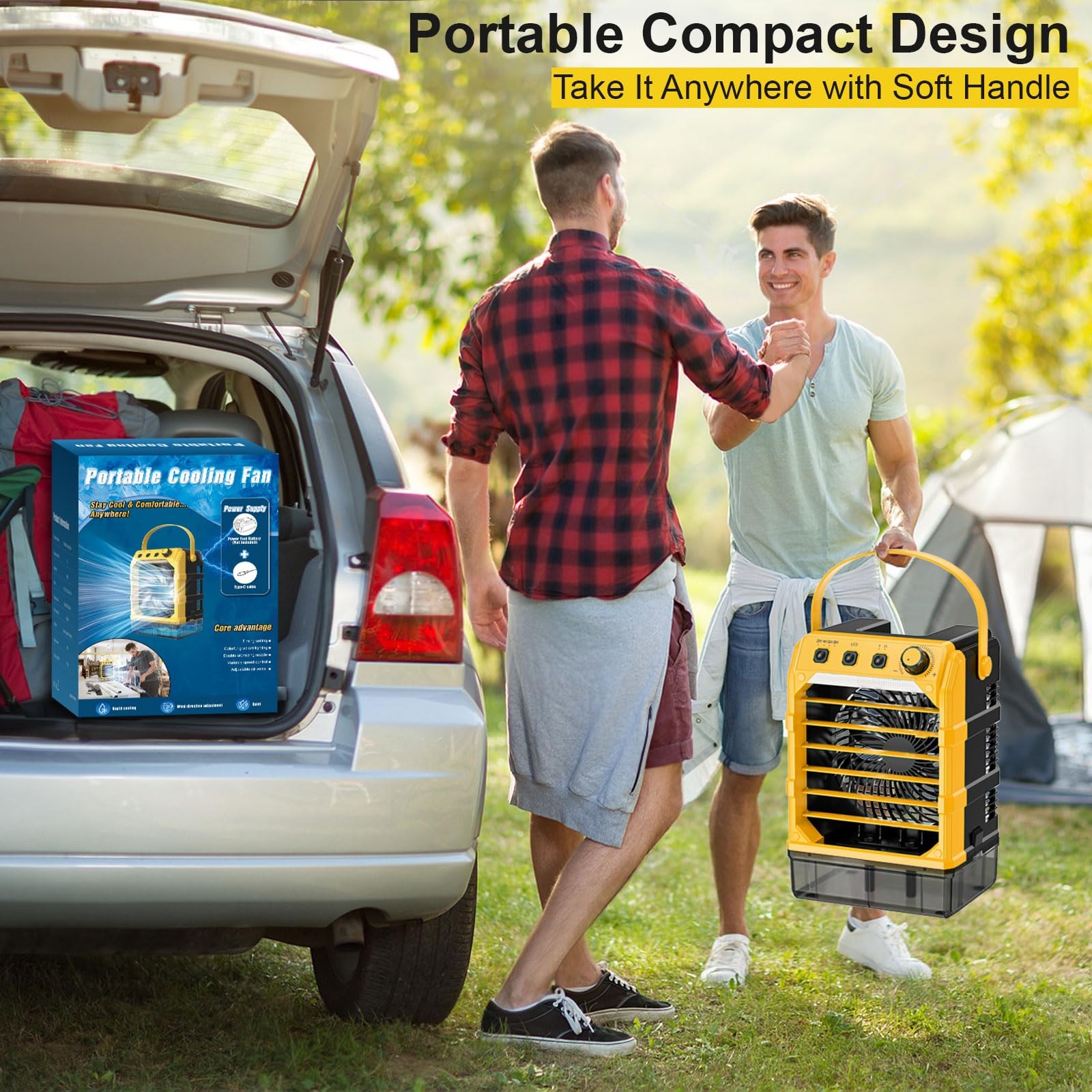 Tairda Portable Misting Fan Compatible For Dewalt 20V 60V Batteryno Battery
