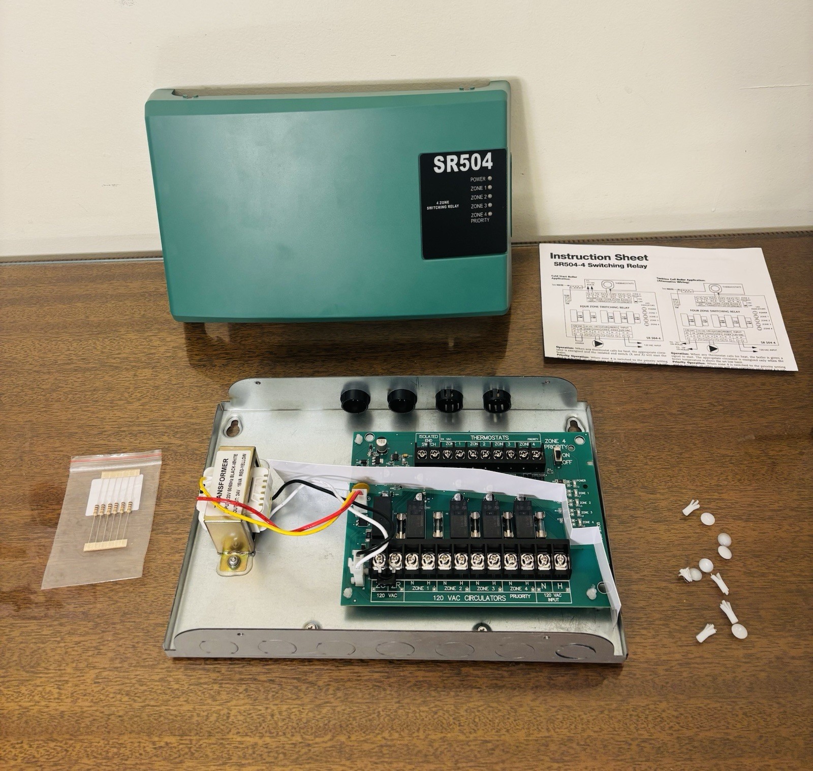 SR504-4 Switching Relay 4 Zone Boiler HVAC Relay – DAMAGED PLASTIC CLIPS