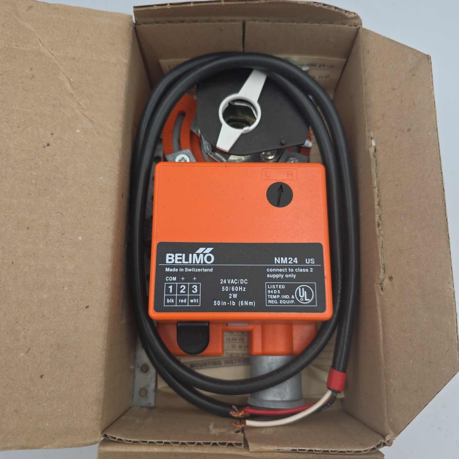 NEW IN BOX – Belimo NM24 US Actuator 24 V AC/DC 50 in-lb (6 Nm) Switzerland