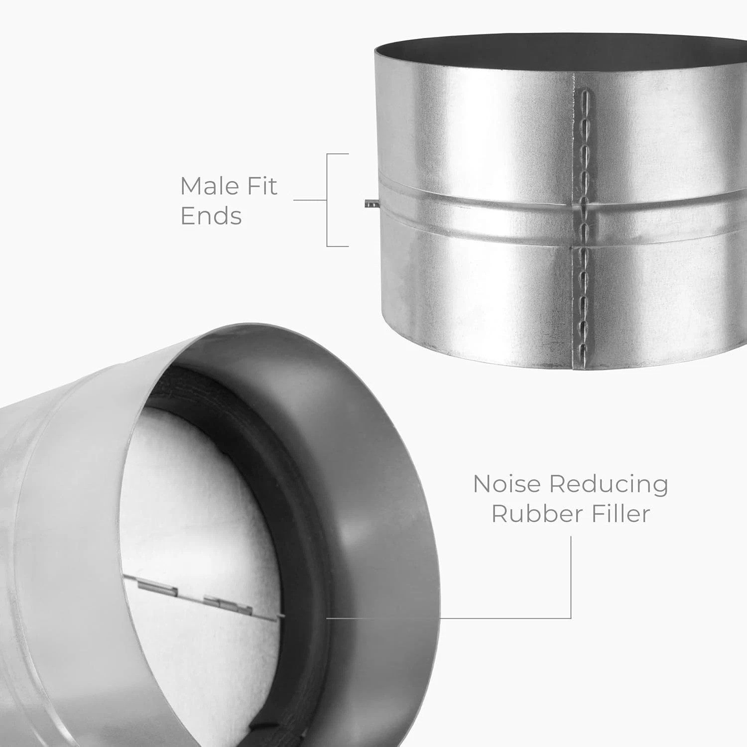 Durable 5 Inch Galvanized Steel Backdraft Damper for HVAC Ventilation Systems