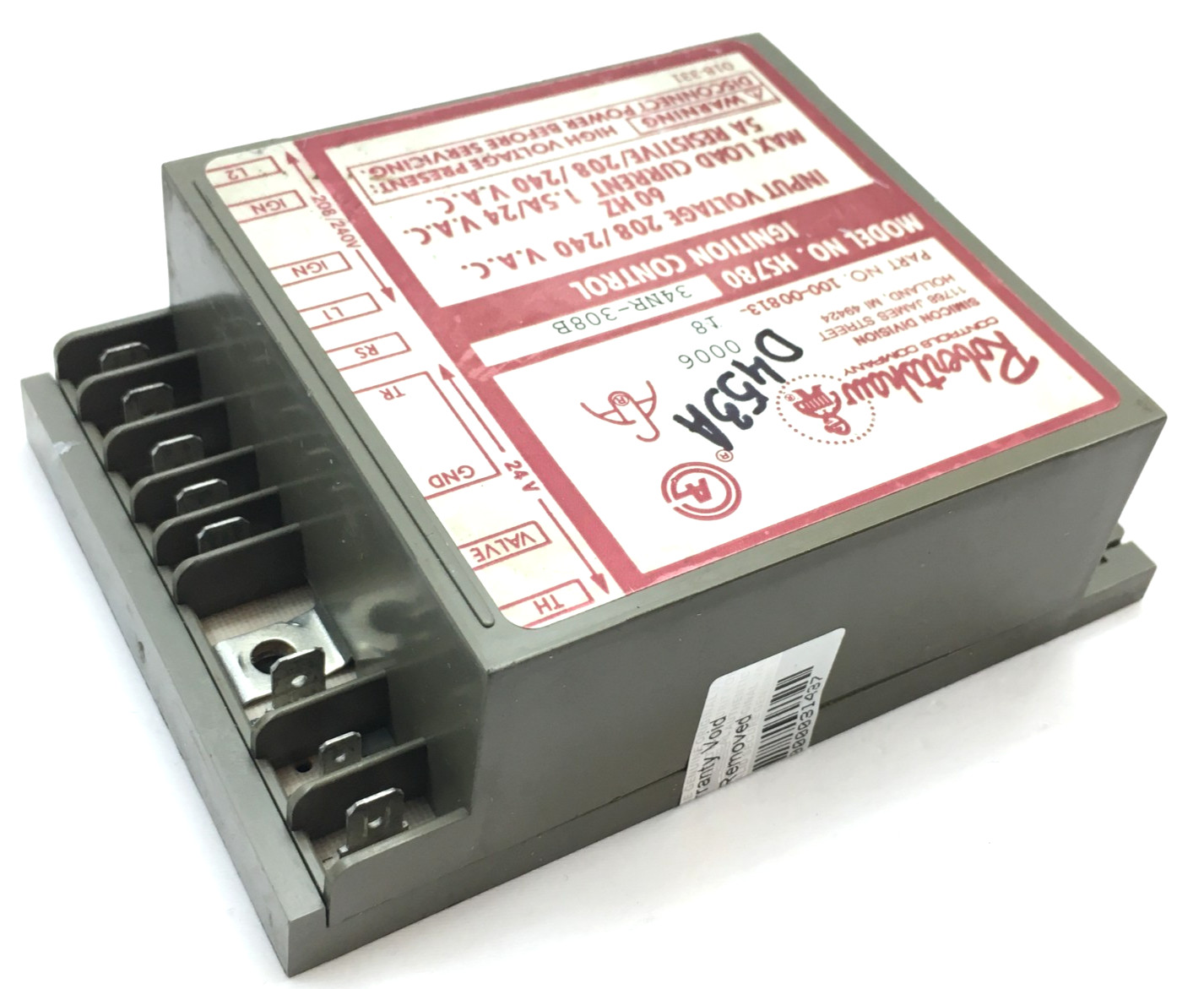 Robertshaw HS780 34NR-308B 100-00813-18 Ignition Control Module used #D453A