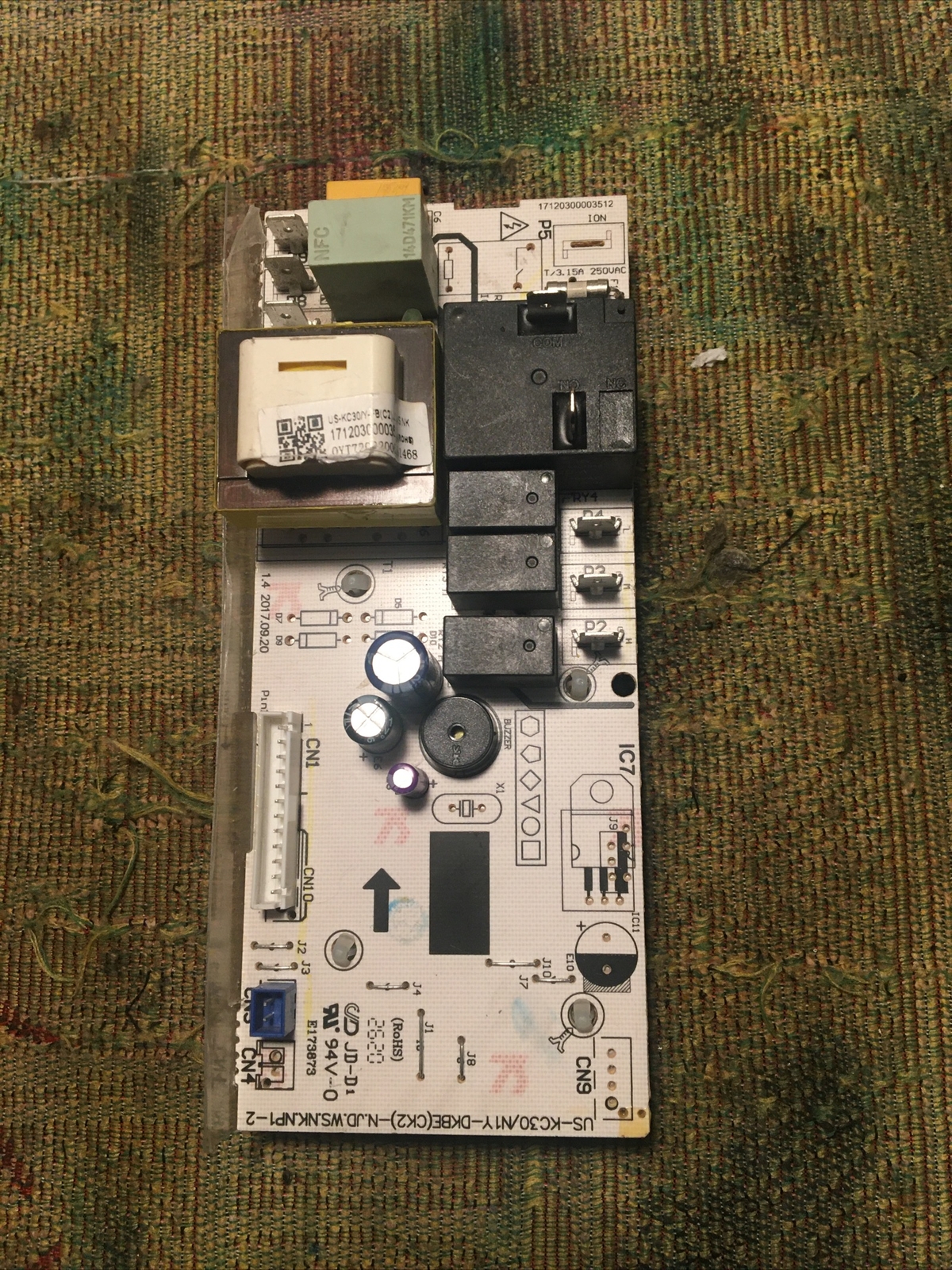 Midea ac model: NAW10R1BWT Power Supply Board ( US-KC30Y-B(C2) JDWS.NK) 12 Pin