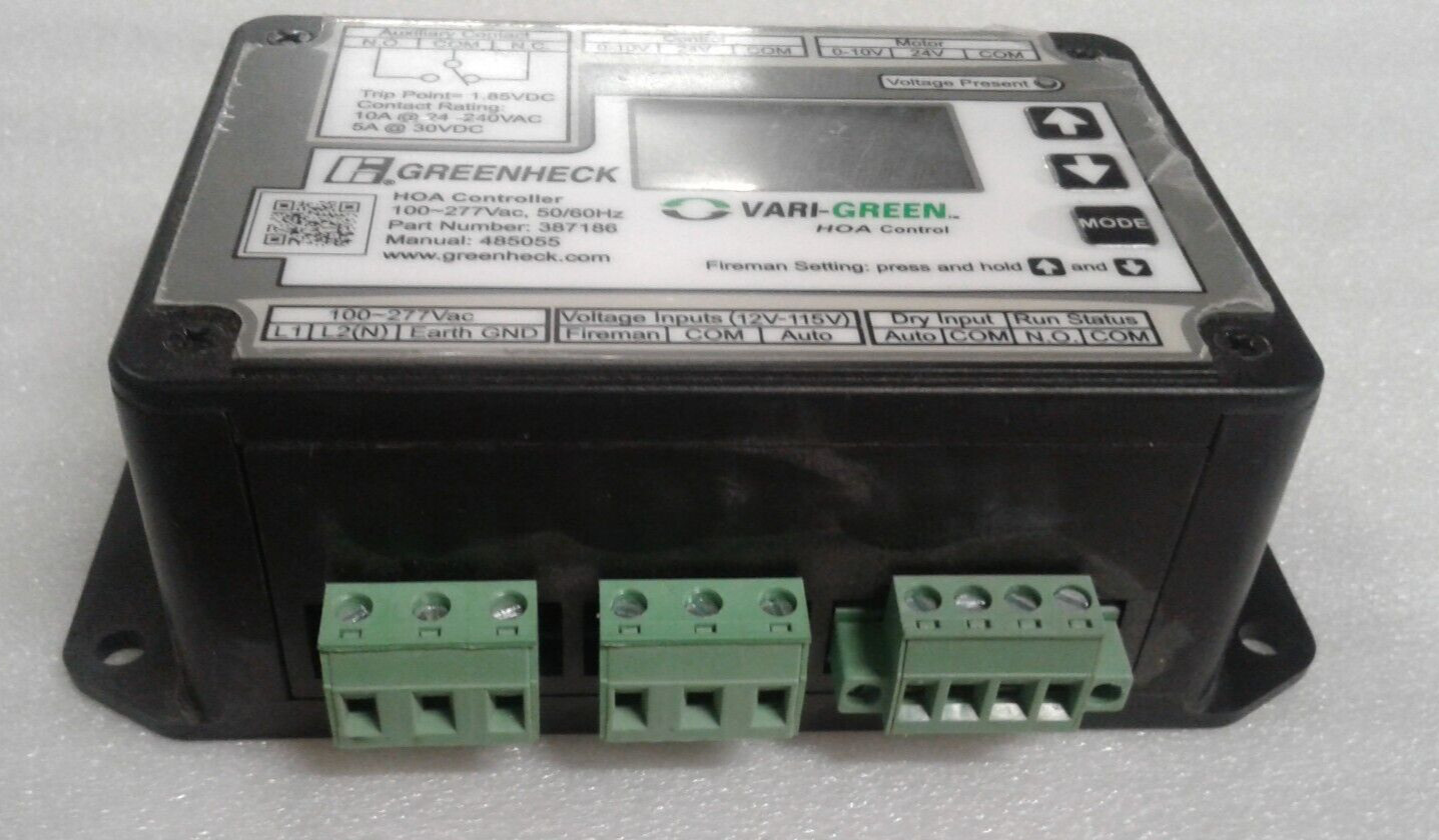 Greenheck 387186 Vari-Green HOA Control 100-277VAC 50/60 Hz