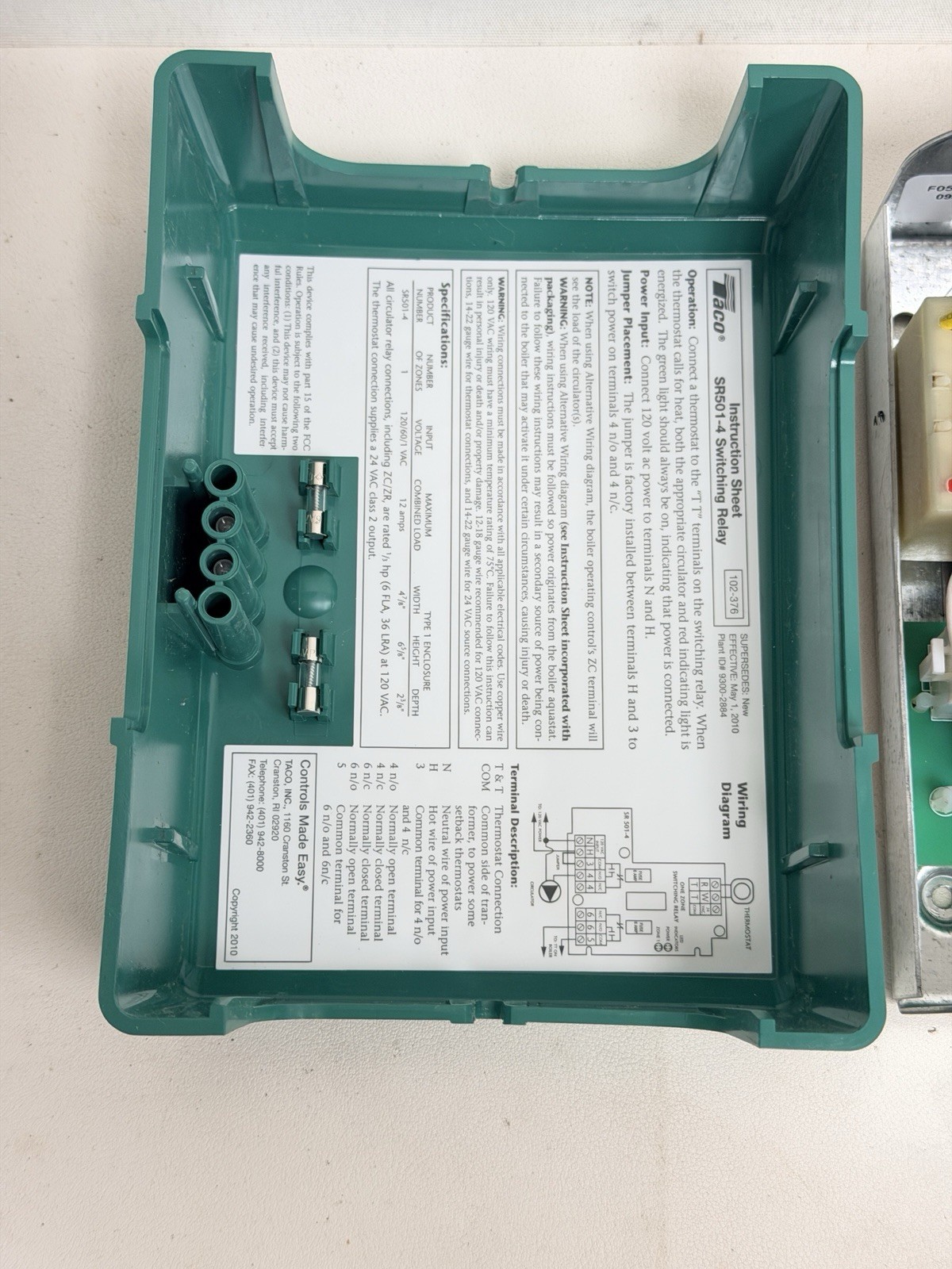 Taco SR501 Switching Relay for Zoning