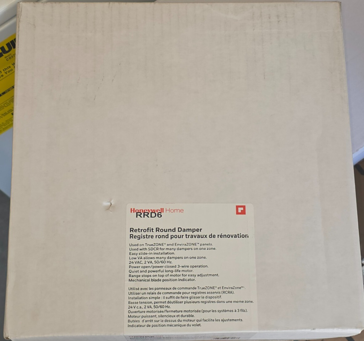 HONEYWELL RRD6 RETROFIT ROUND DAMPER FOR TRUEZONE & ENVIRAZONE PANELS NEW