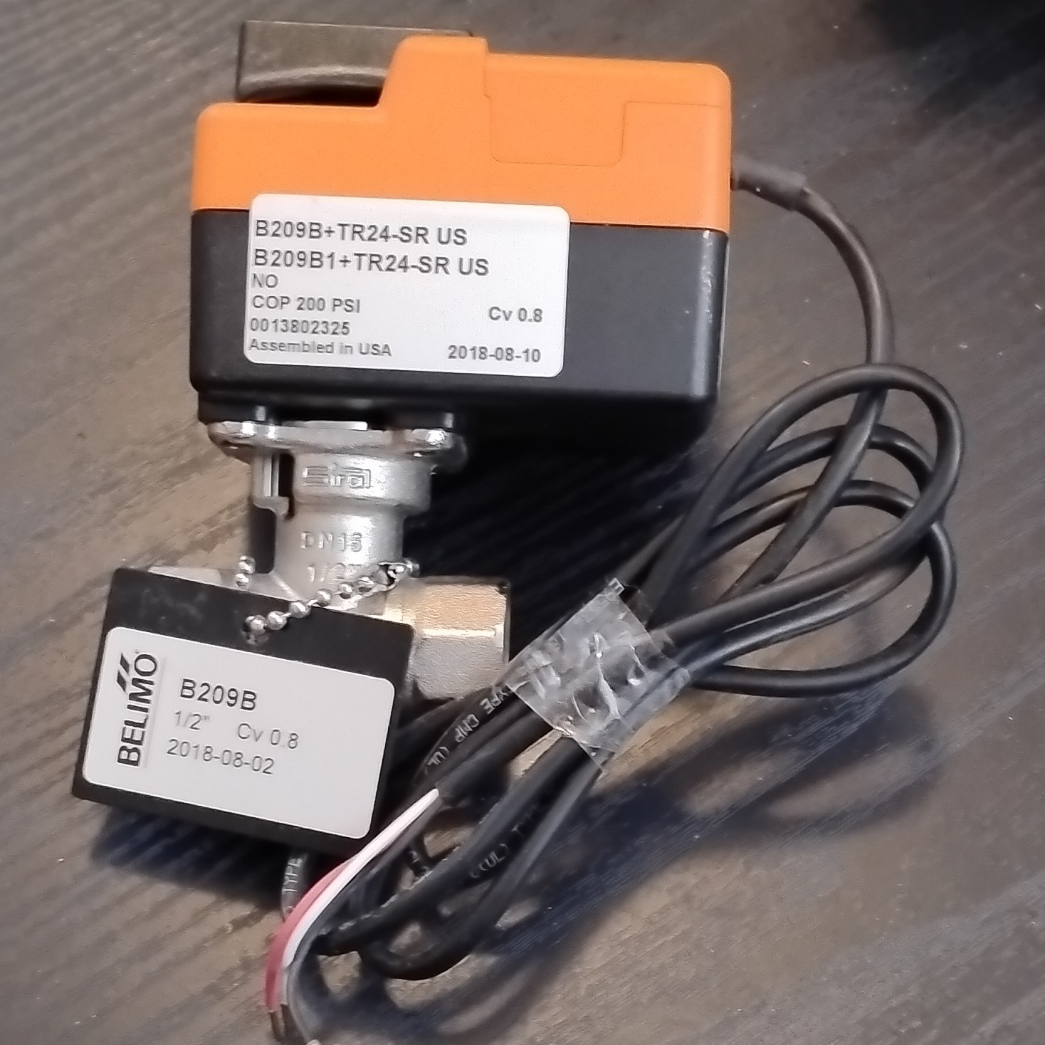 Belimo B209B+TR24-SR US Brass Ball Valve 1/2″ HVAC Actuator 2018 Model
