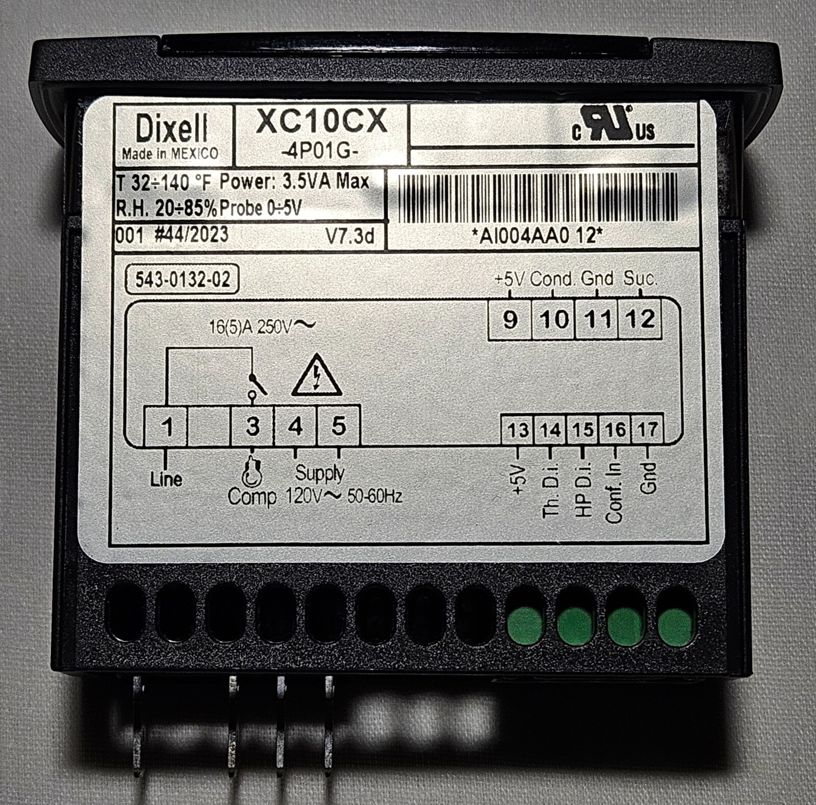 Dixell XC10CX-4P01G Emerson refrigeration control XC10CX 4P01G v7.3d