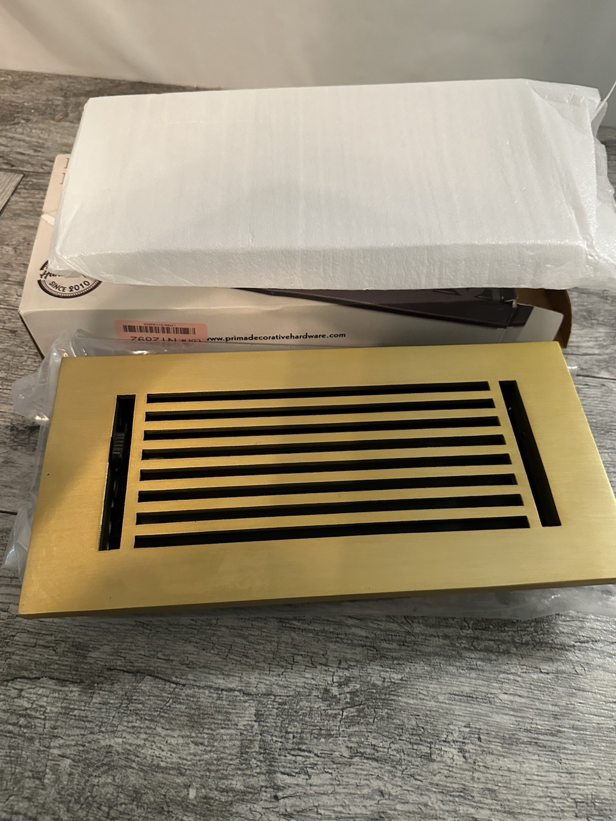GOLD Brass Floor Register – Antique Brass GOLD 4″ x 10″ NEW