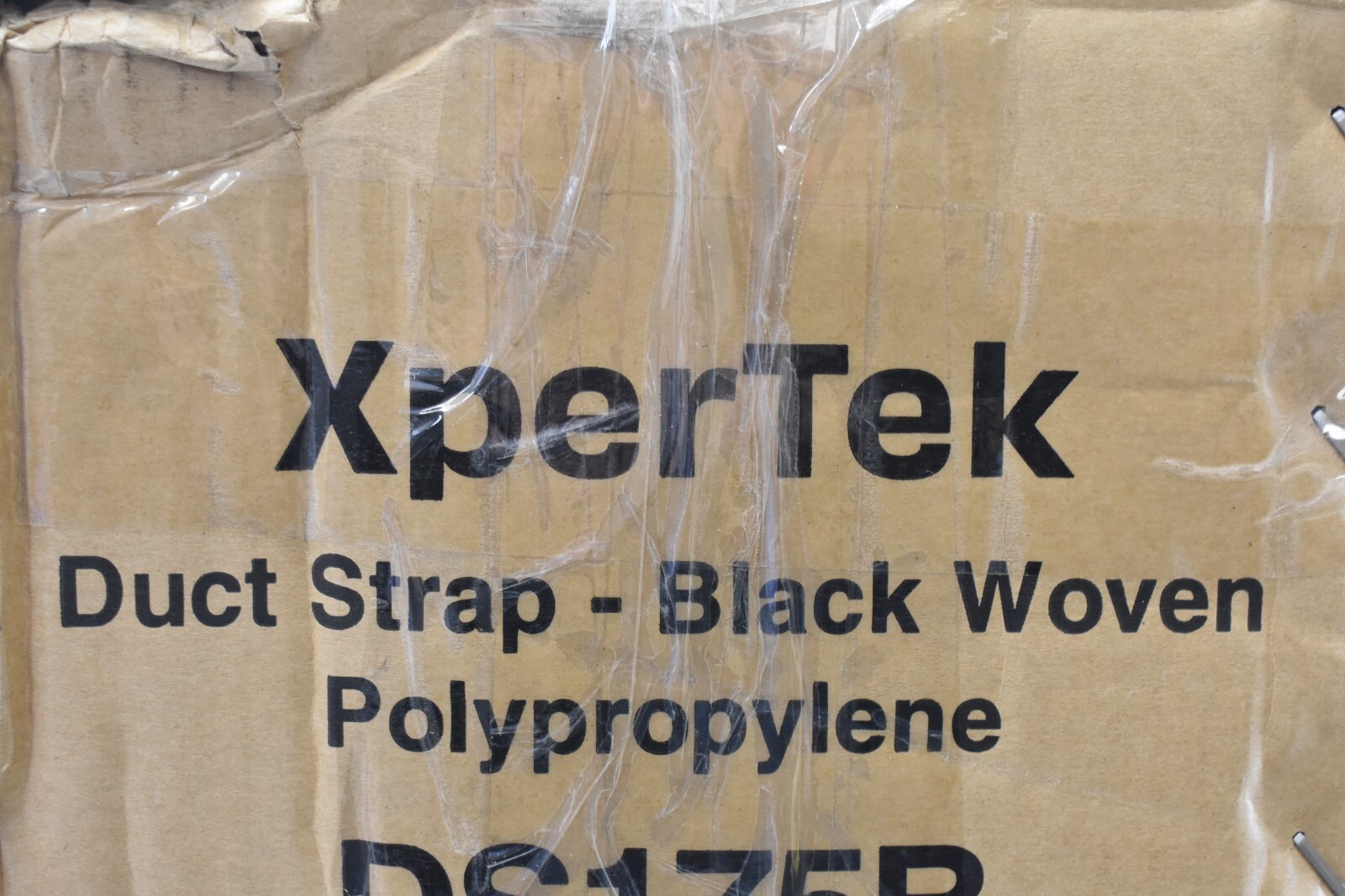 XperTek Duct Strap Black Woven Polypropylene 1.75″ x 300 ft DS175B Strap Mesh