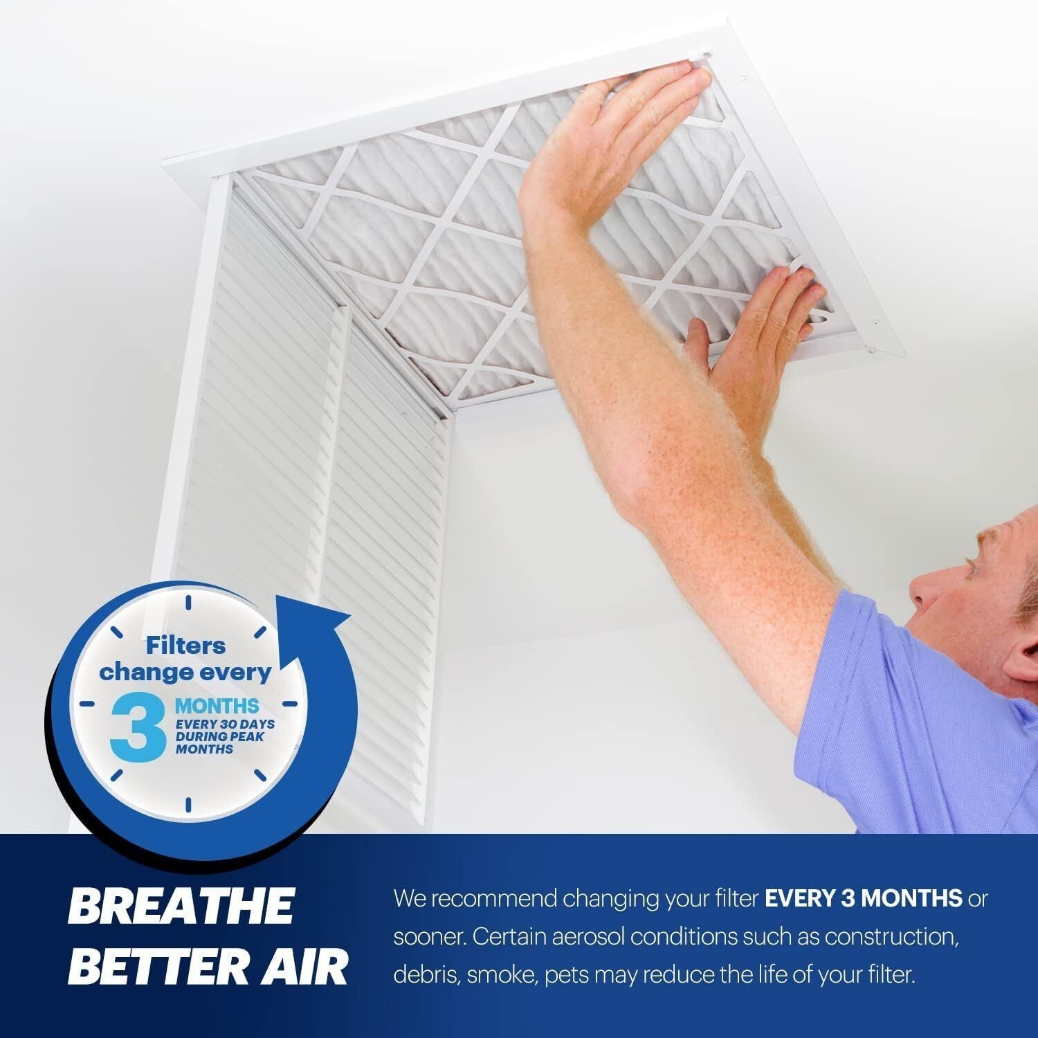 16x25x1 Air Filter Electrostatic Pleated Air Conditioner HVAC AC Furnace Filters