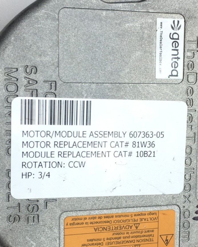 Genteq Endura HW14 Module Only for Lennox 607363-05 81W36 CCW LE used #W374