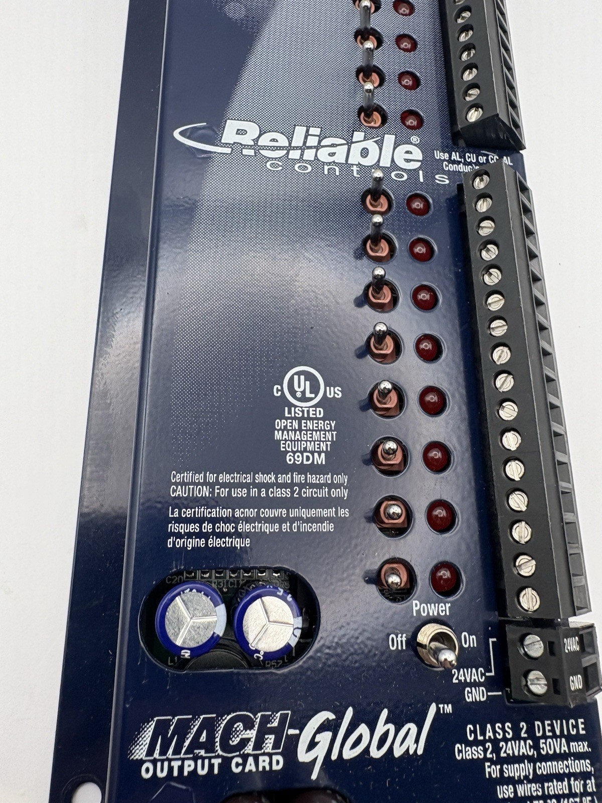 Reliable Controls Mach Global Output Board SWITCH CARD MACH-GLOBAL MGX-O