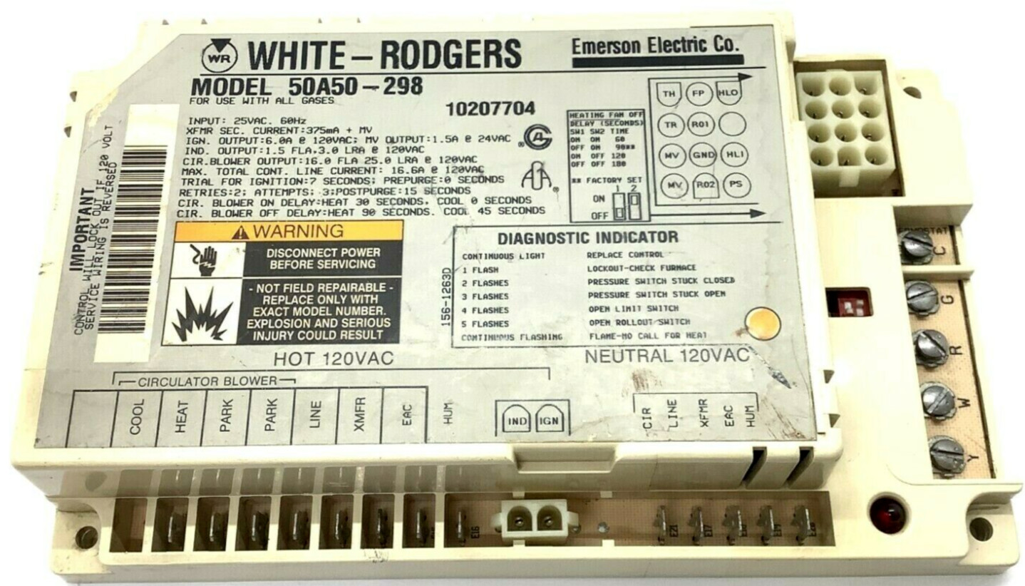 White Rodgers 50A50-298 Furnace Ignition Control Module YORK 10207704 used
