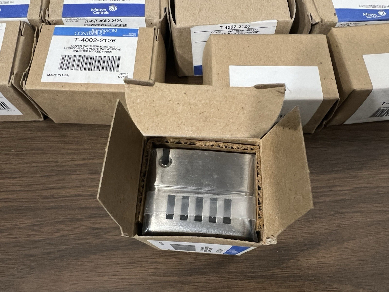 JOHNSON CONTROLS T-4002-2126 Thermostat Cover brushed Nickel ( PRICE FOR 1 UNIT
