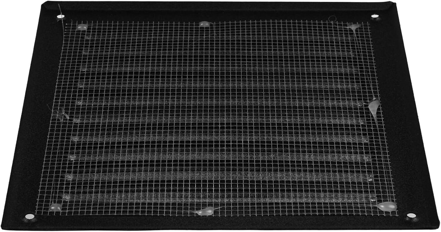 8″ x 8″ Inch Black Stainless Steel Square Vent Cover – HVAC Louvered Air Retu…