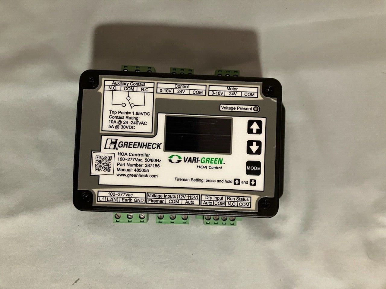Greenheck 387186 Vari-Green HOA Control 100-277VAC 50/60 Hz