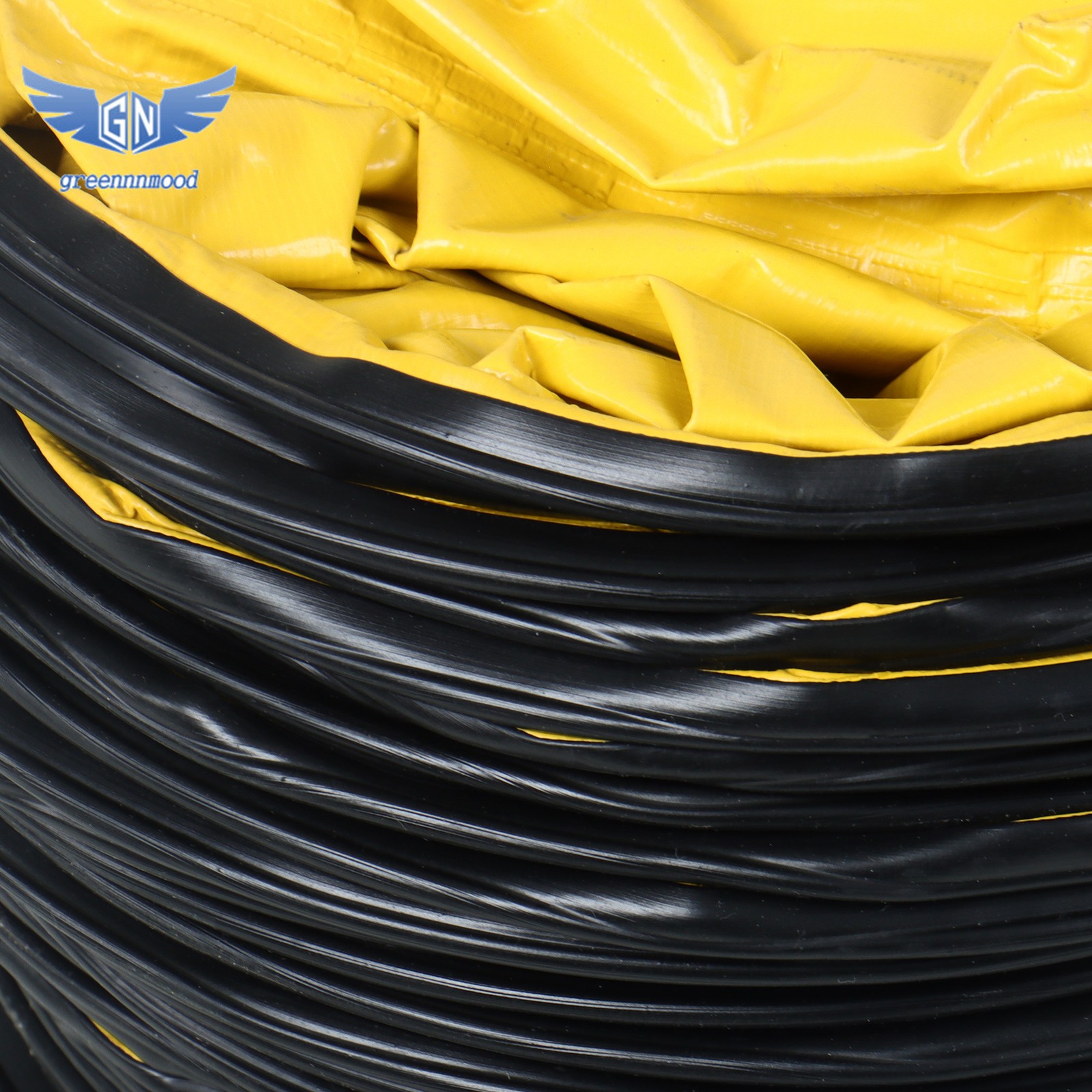 25ft L Φ8Inch PVC Flexible Duct Hosing Retardant with Adjustable Rope & D-Ring