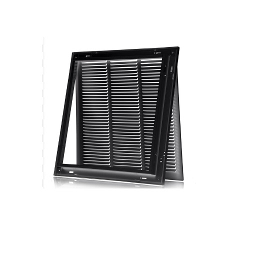 18″ x 18″ (DUCT SIZE) Steel Return Air Filter Grille for 1-Inch Filter, in Black