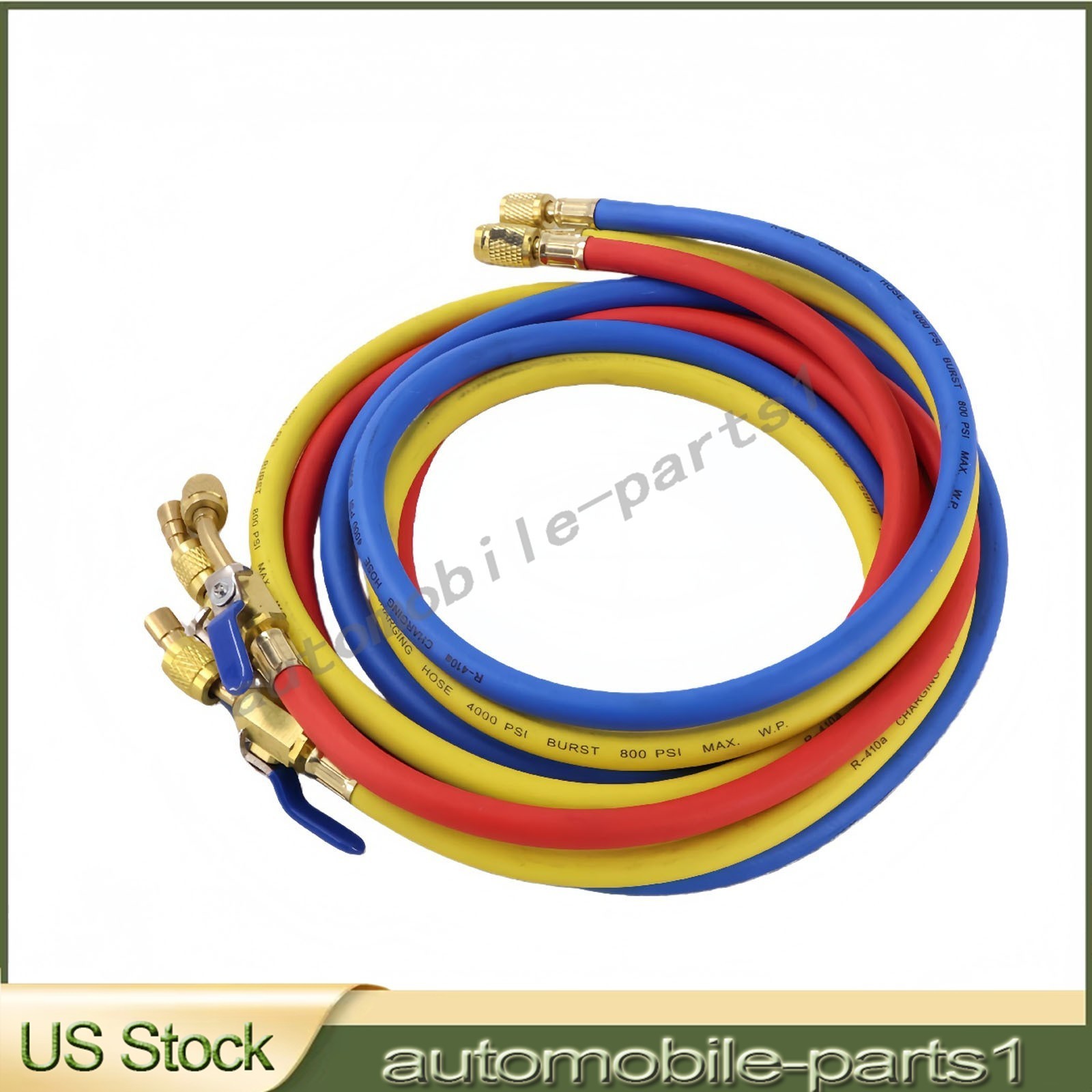 NEW For 29986 Plus II 72″ HVAC Charging Hose Set 1/4″ (3-Pack) USA