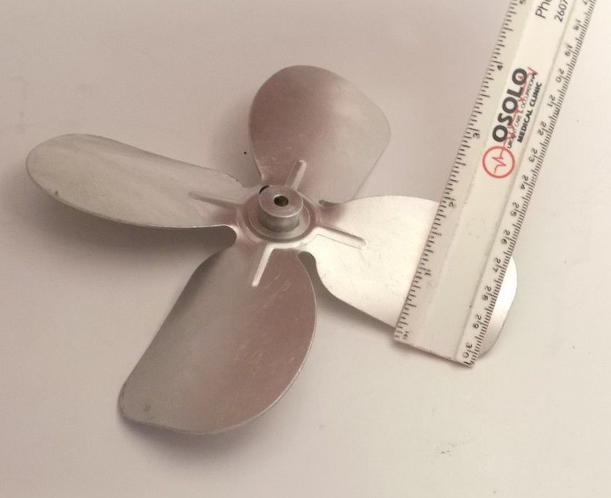 AIR DRIVE 6-1/2″ Diameter x 3/16″ Bore Fan Blade – 4 Wing Aluminum Fan Blade CW