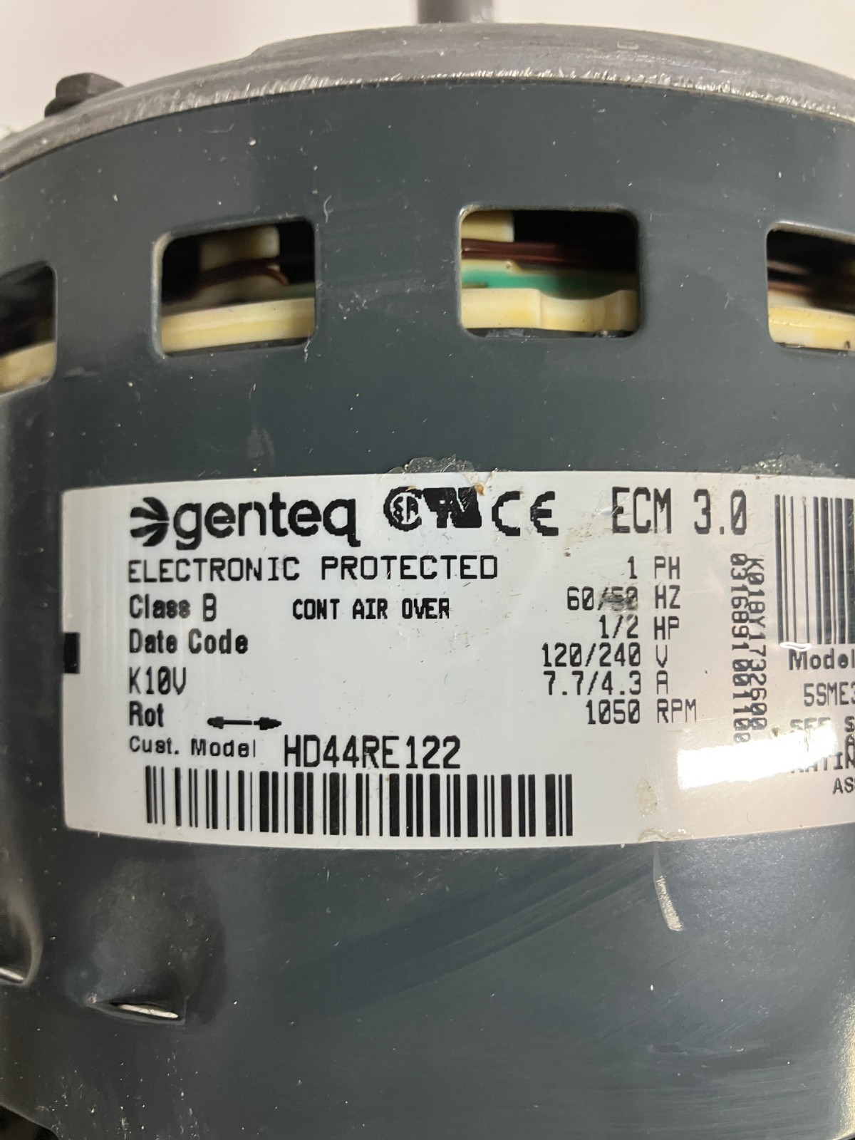Genteq 5SME39HXL3006A Furnace Blower Motor Works Perfect OEM HD44RE122 ECM 3.0