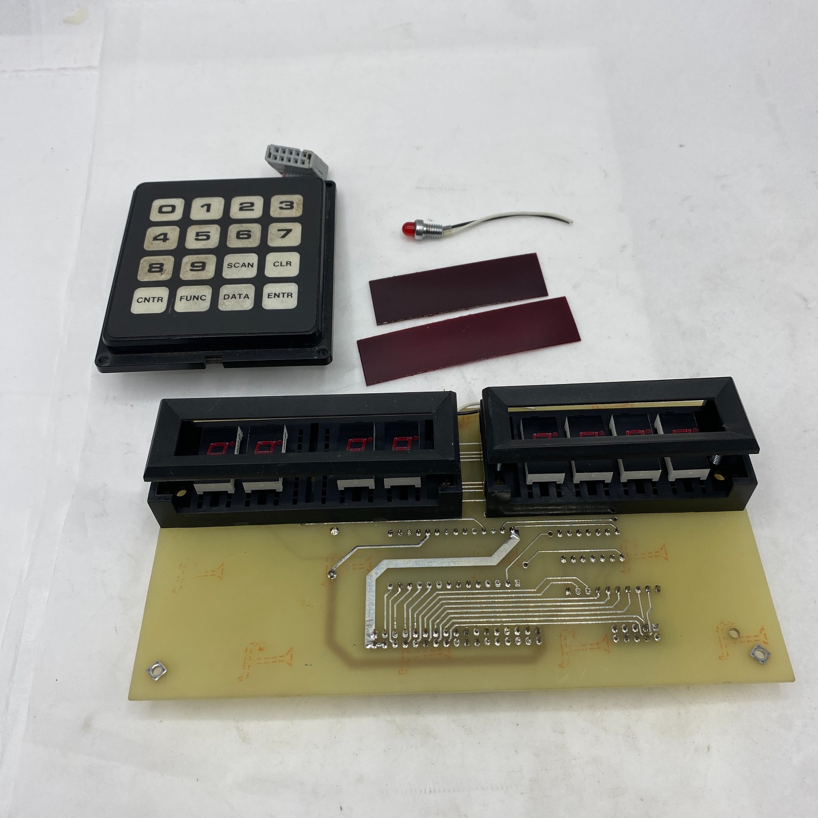 Vintage Industrial Keypad Panel & Display Board Intersil ICM7218DIJI SN7420N