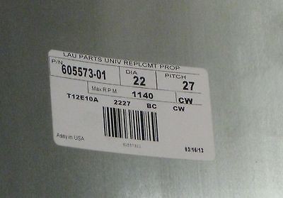 Lau 60557301 22″ Fan Blade CW Rotation 27 Degree Pitch 3 Blades