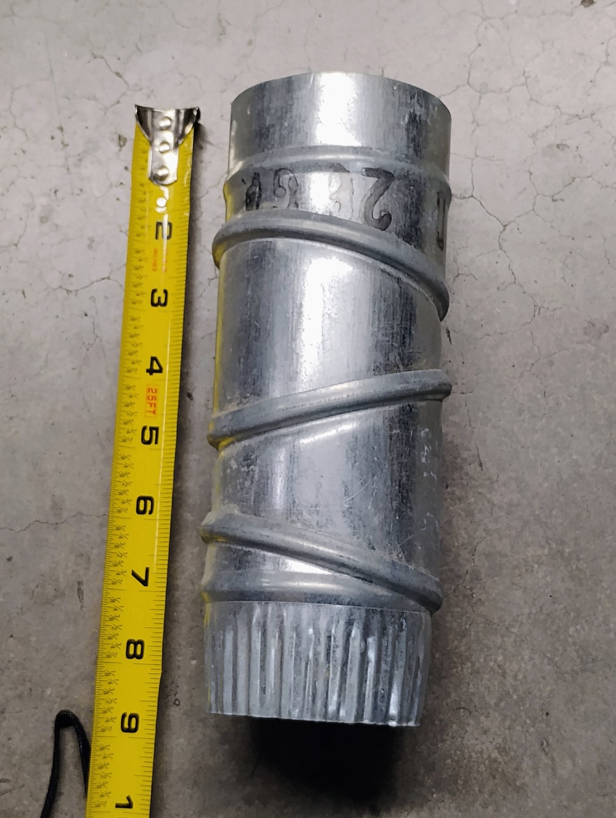 3″ Round Adjustable Duct 90 Degree Elbow, 3 In Vent Dia, Galvanized Steel, HVAC
