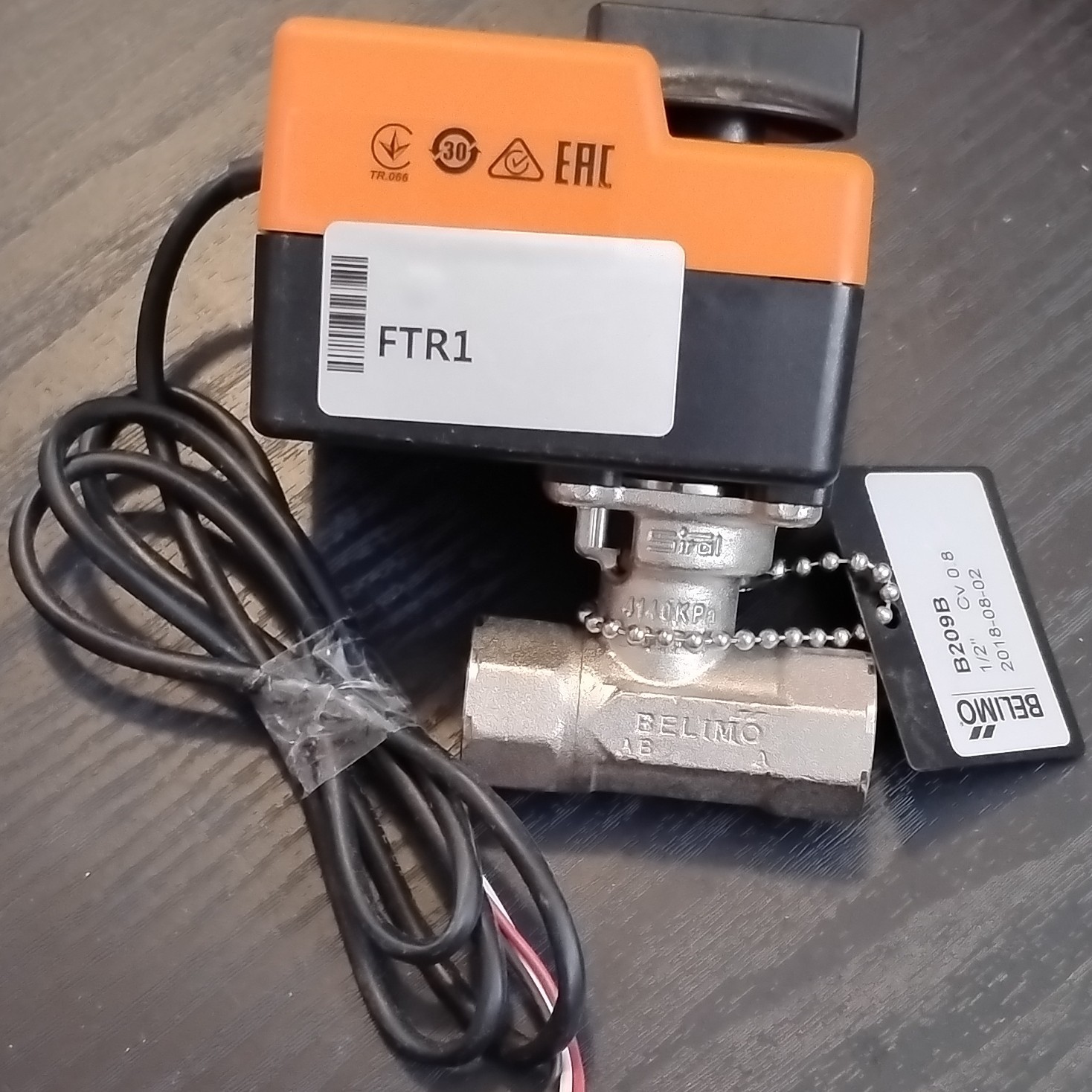 Belimo B209B+TR24-SR US Brass Ball Valve 1/2″ HVAC Actuator 2018 Model