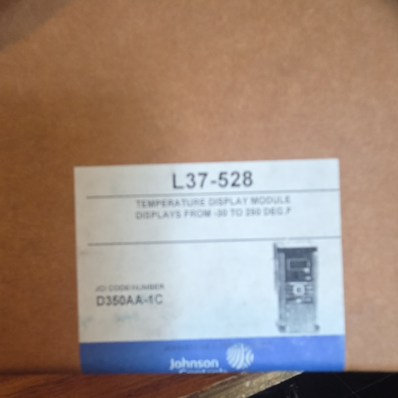 Johnson Controls D350AA-1C Temperature Display Module 240A L37-528
