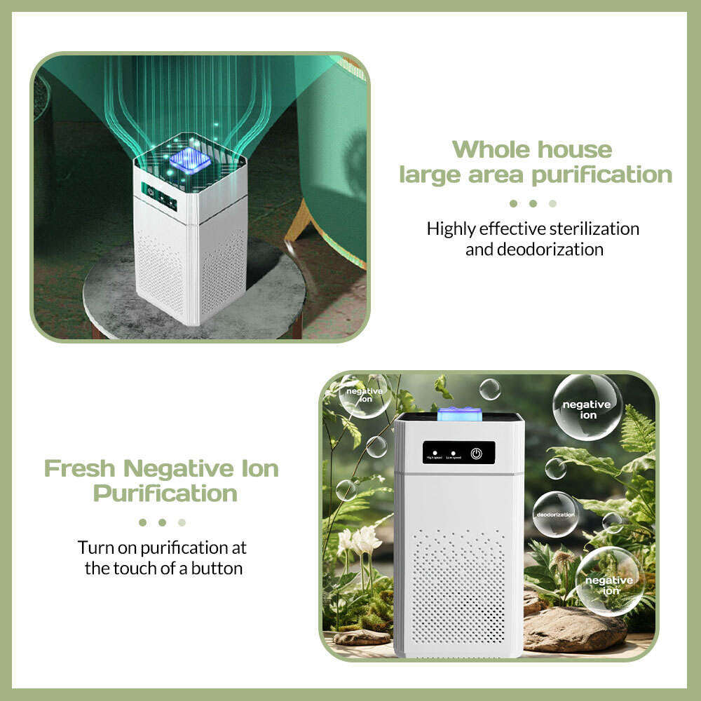 Air Purifier Freshener Cleaner Odor Pet Dander Dust Eliminator for Large Room US