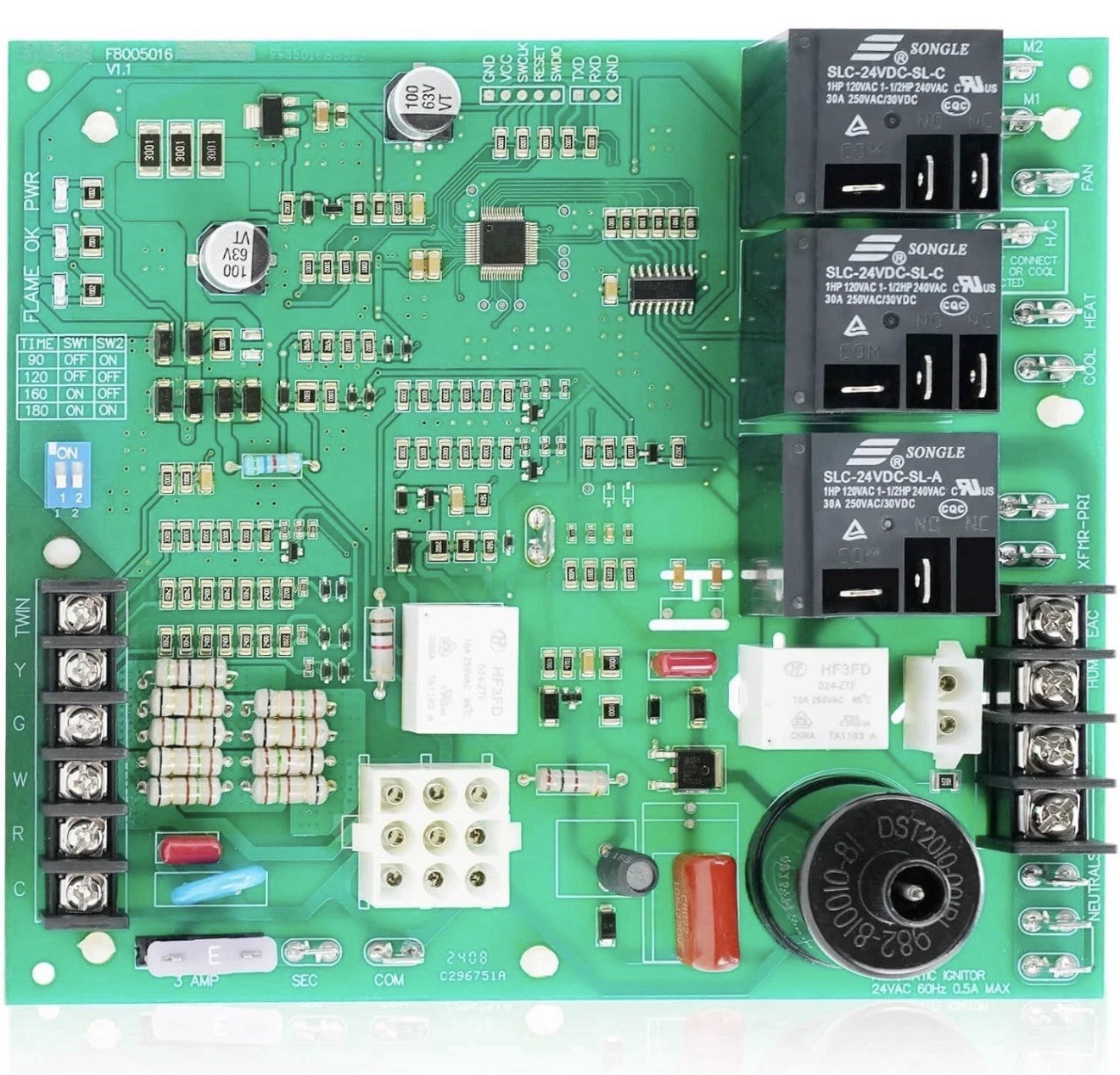 ICM292 Gas Furnace Control Board Rheem Ruud 62-24140-04 / 62-24140-02 / 62-24140