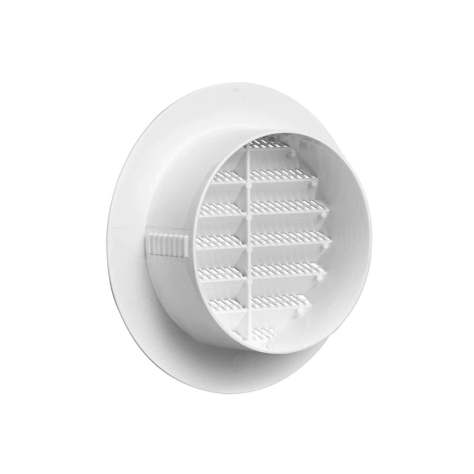 4 inch White Plastic Flush Mount Round Vent – Friction Fit – (36 Vents)