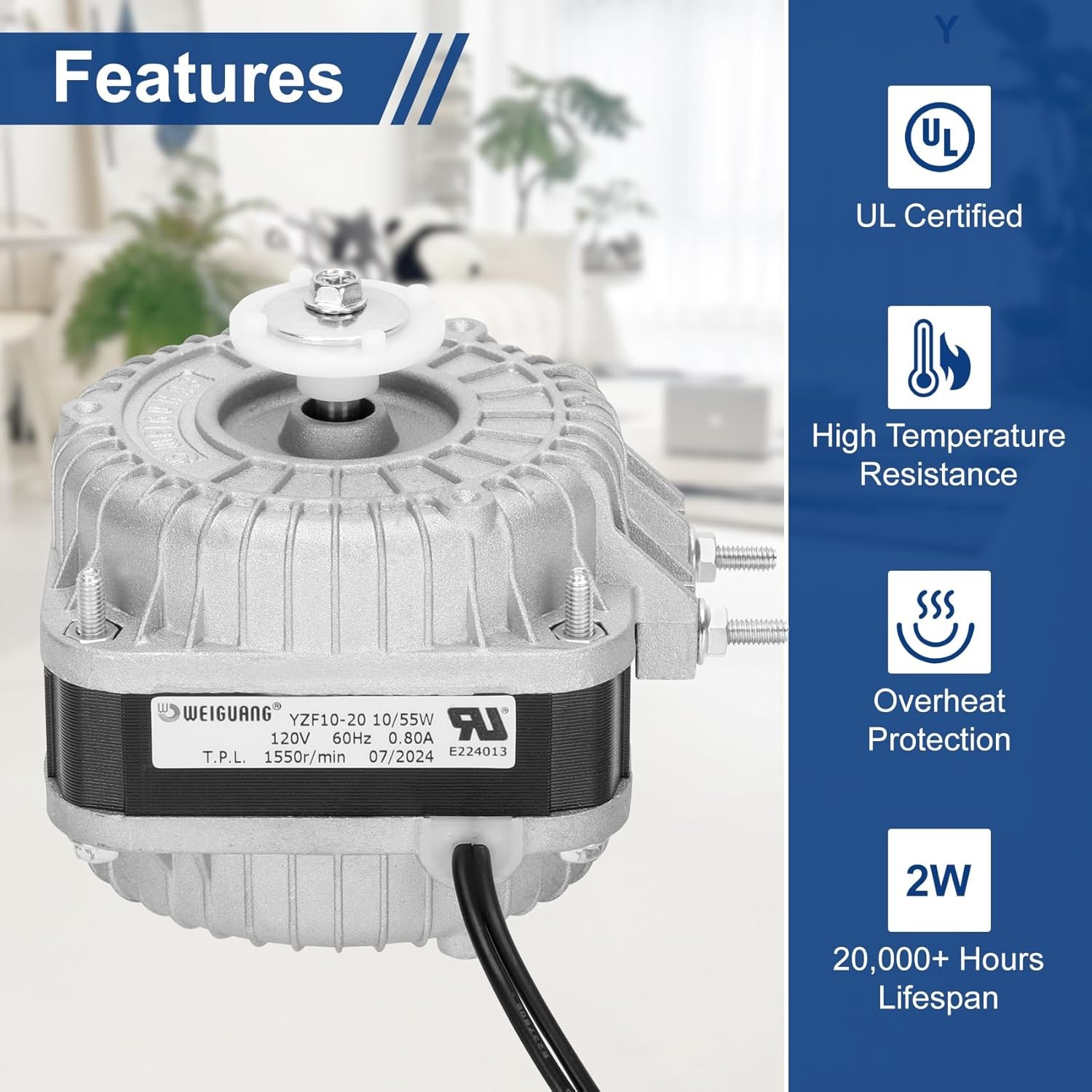 2024 New YZF10-20 Fan Motor AC 120V 10/55W 0.8A 60Hz 1550rpm Shaded Pole…