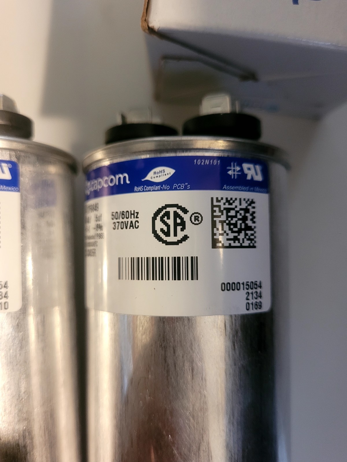 40 + 5uf 370 VAC GE Genteq Replacement Round Run Capacitor 97F9849 C3405R CAPCOM