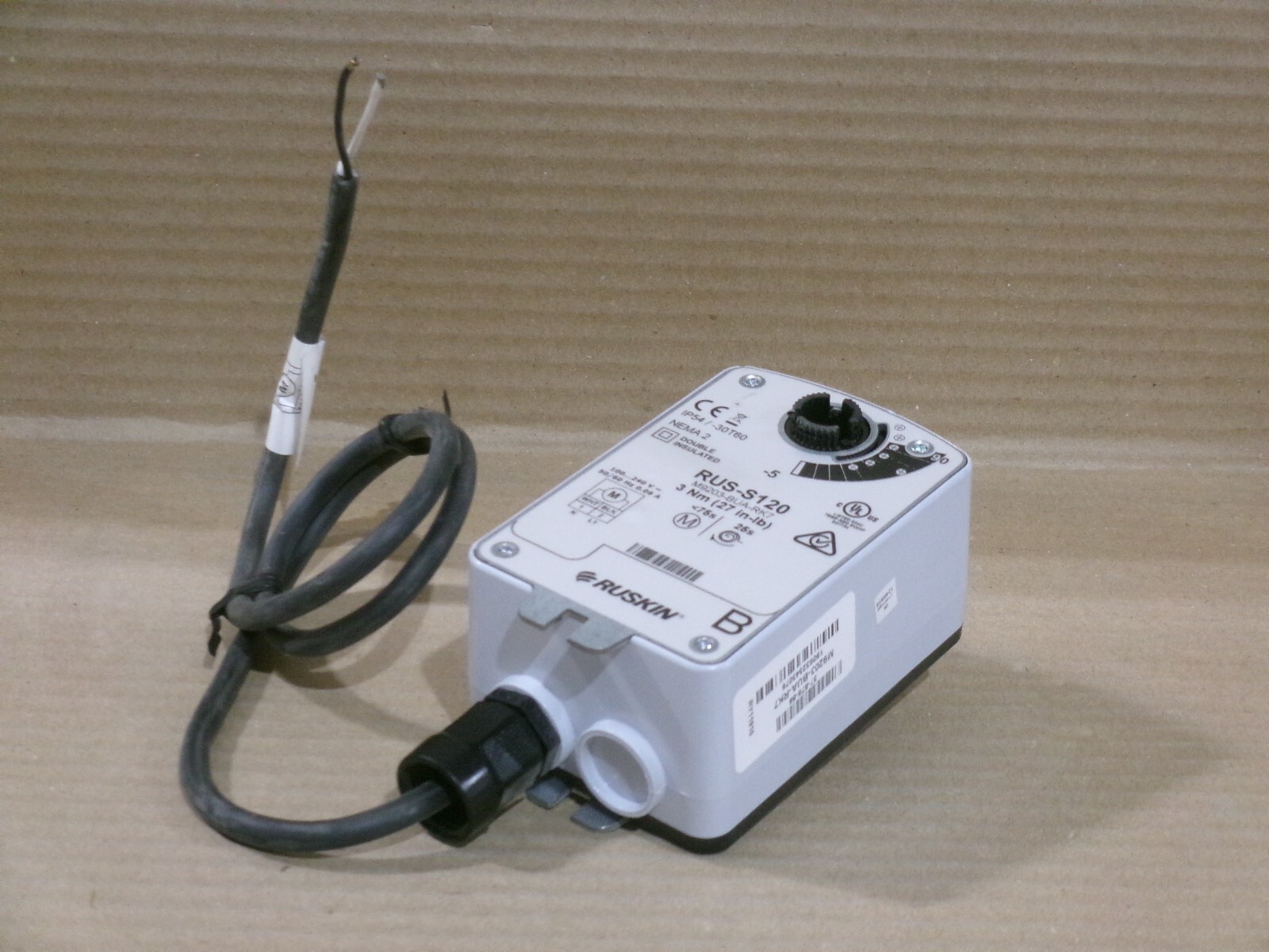 RUSKIN RUS-S120 M9203-BUA-RK7 SPRING RETURN ACTUATOR