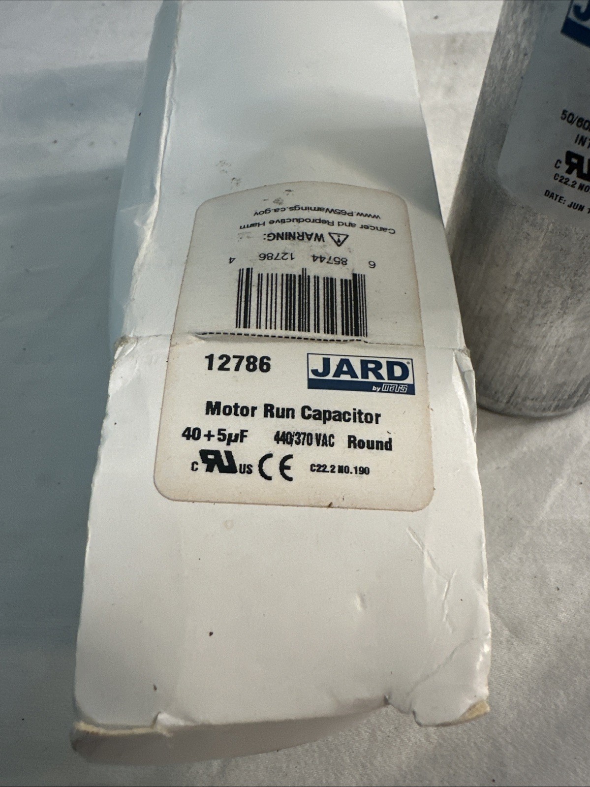 40 + 5 uF Jard by MARS 12786 MFD 440V Motor Run Capacitor, Round