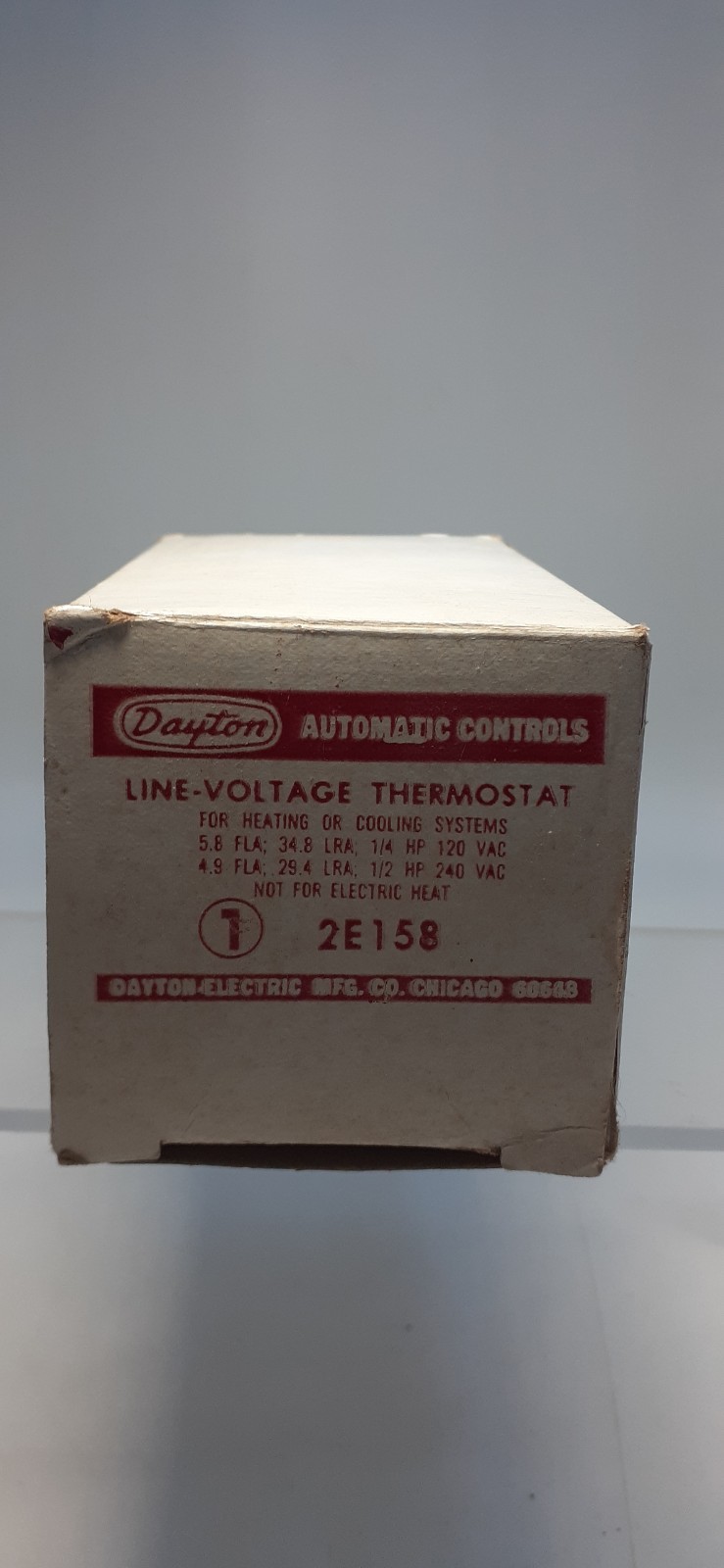 Dayton Auto Controls Line-voltage Thermostat 2E158