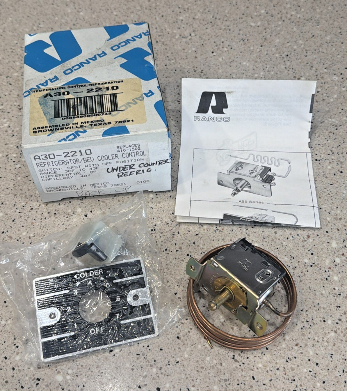 Ranco A30-2210 Refrigeration / Bev. Cooler Control A30-2210 *NEW IN BOX*
