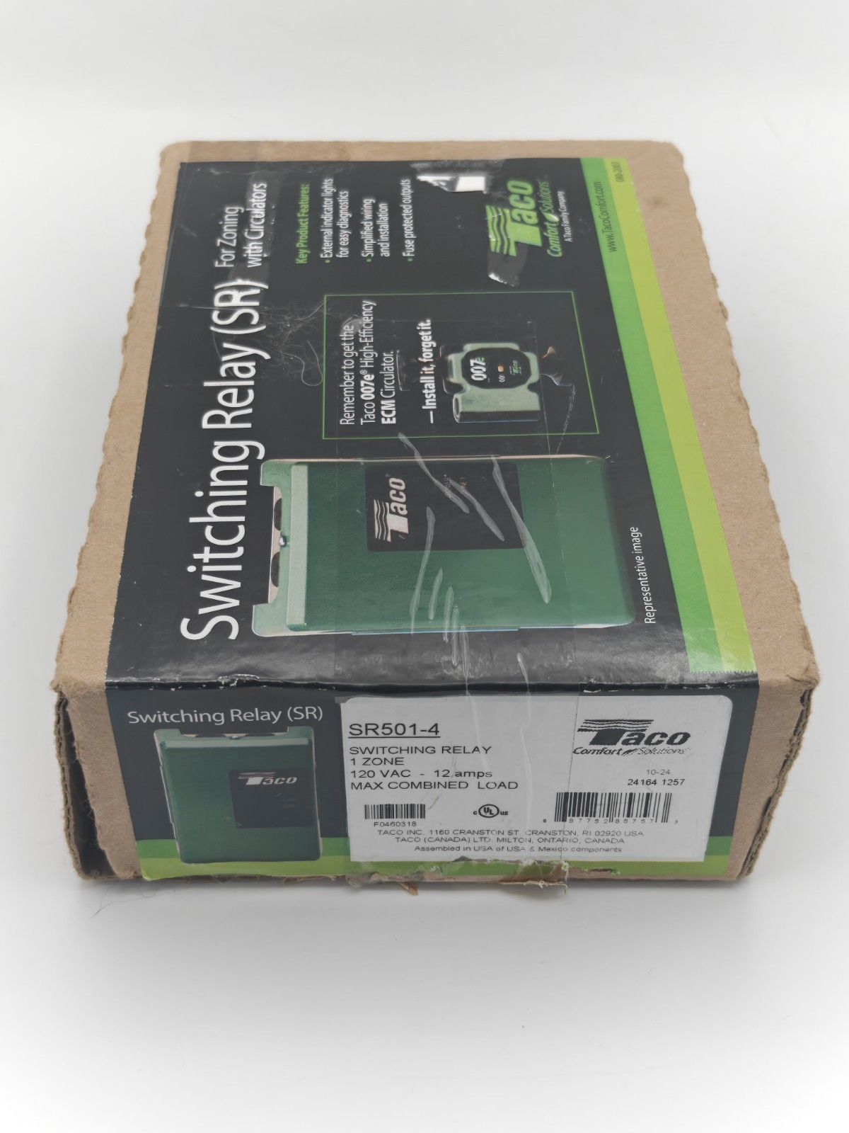 Open Box – Taco SR501-4 Switching Relay – 1 Zone – 120vac 12amp
