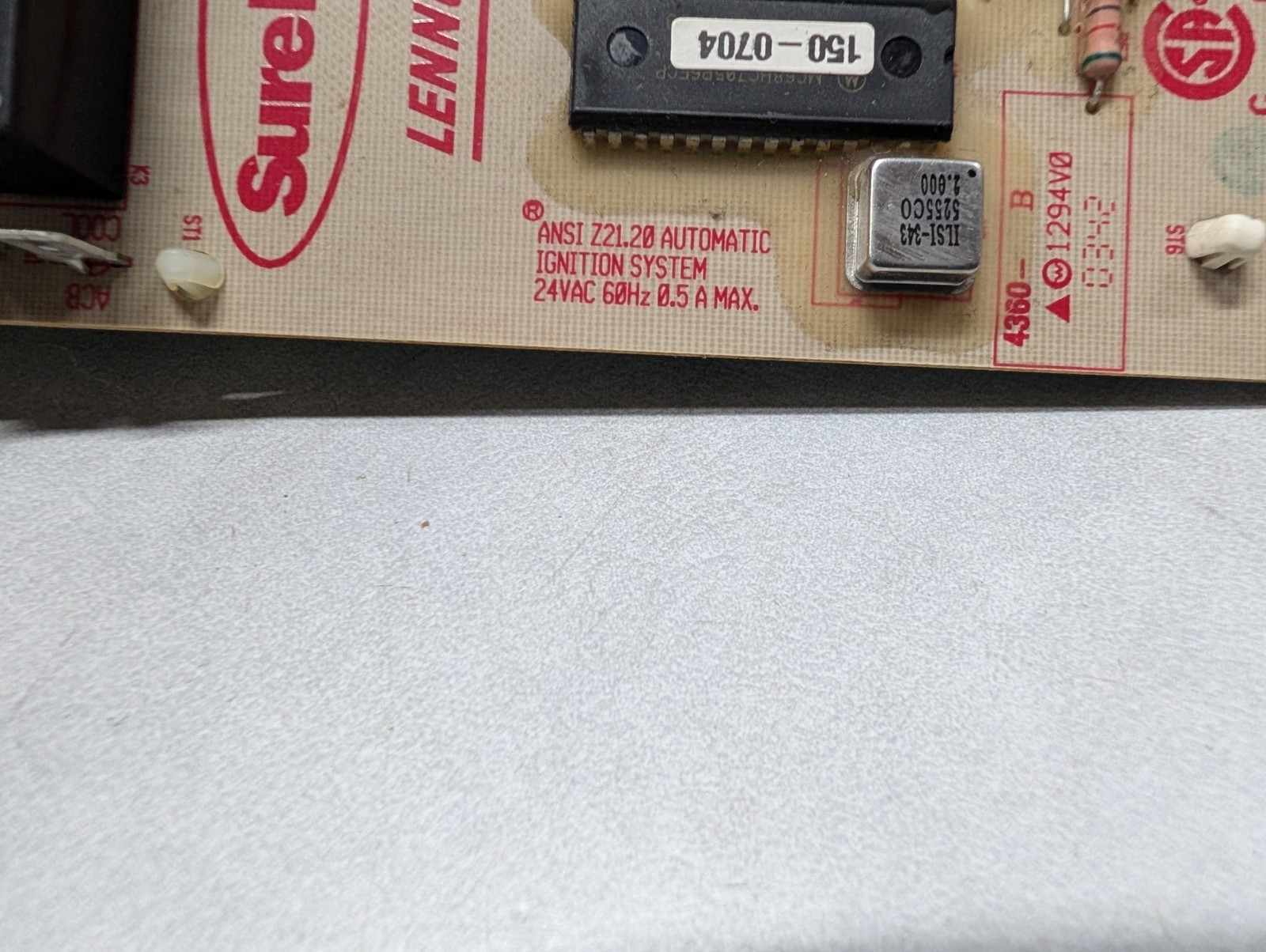 Lennox SureLight 97L4801 / 50A62-121 Furnace Control Circuit Board