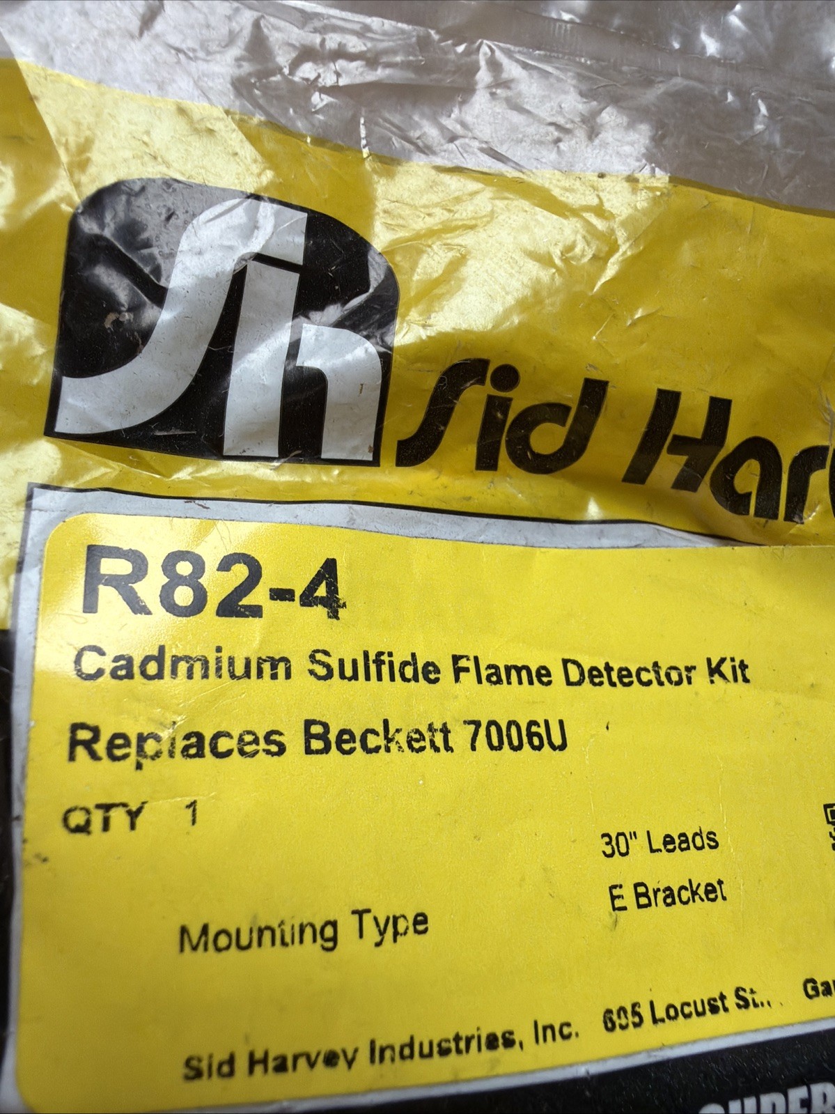 Sid Harvey R82-4 Cadmium Sulfide Flame Detector Kit