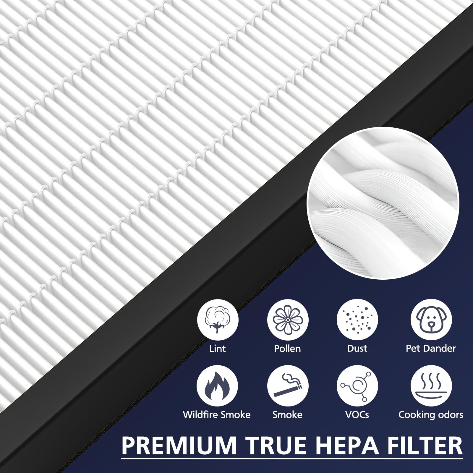 FLT4100 True HEPA Replacement Filter Size E for Guardian 12 Piece Set, White