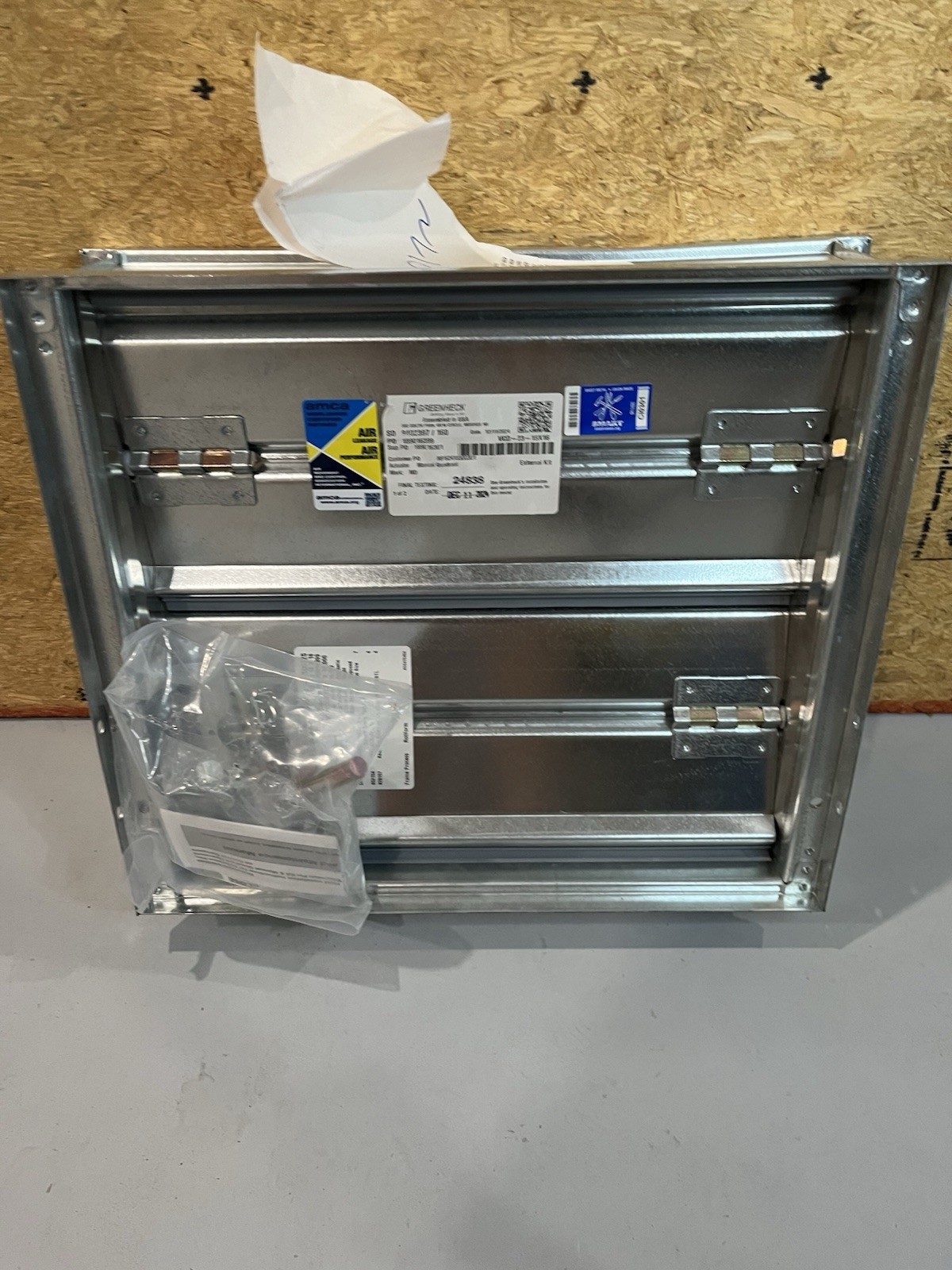 GreenHeck VCD-23 18×16 Low Leakage Control Damper Exhaust Vent Made In USA