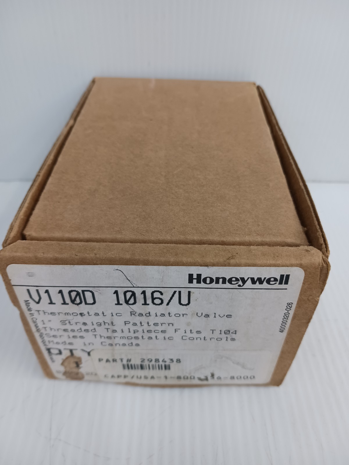 New Honeywell V110D1016 Thermostatic Radiator Valve 1″ Npt Straight for T104
