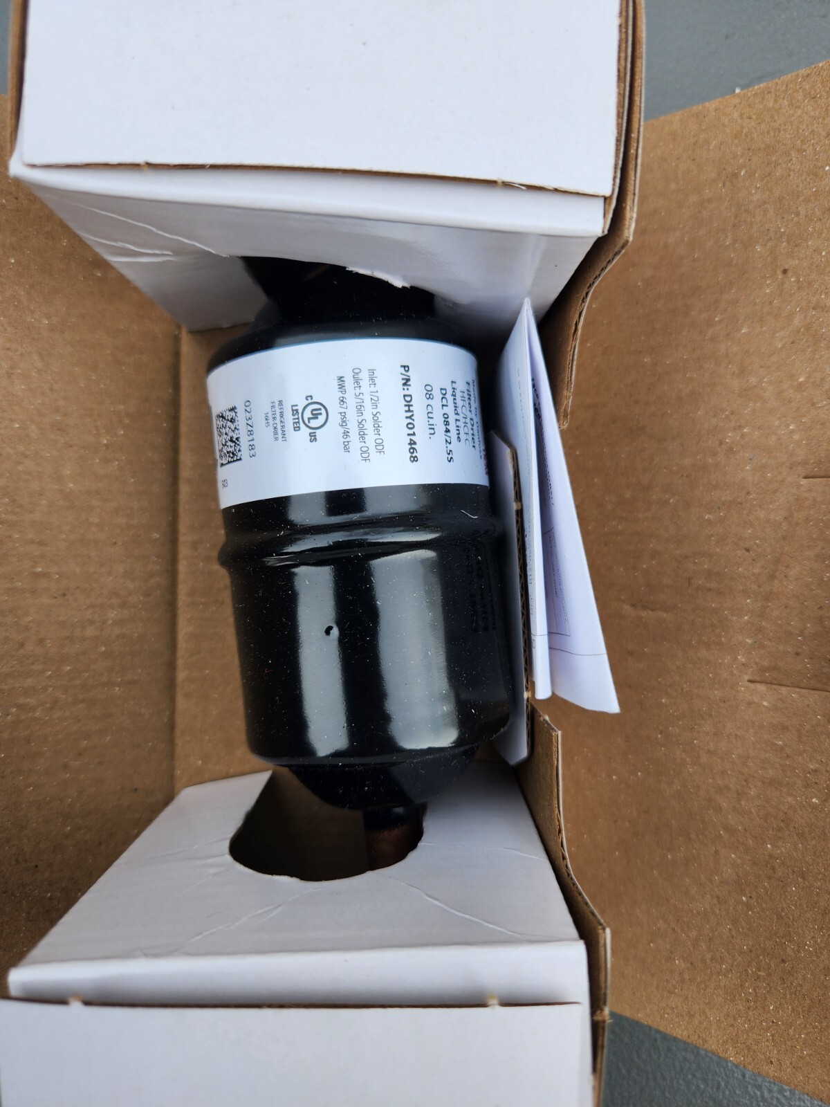 Service First DHY01468 Drier, Liquid Line, 8 CU, 1/2″ In, 5/16″ Out, DCL 084/2.5