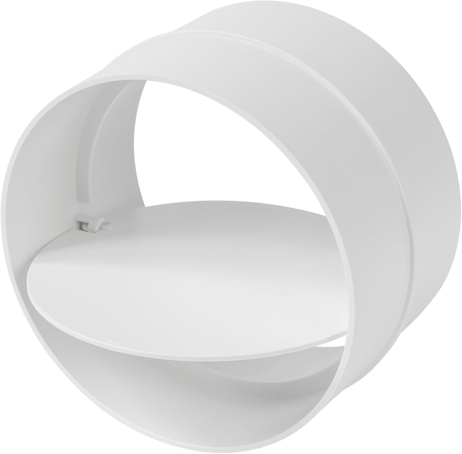 4″ Inch Backdraft Damper – Pack of 2 – White Plastic One-Way Airflow Ducting Ins