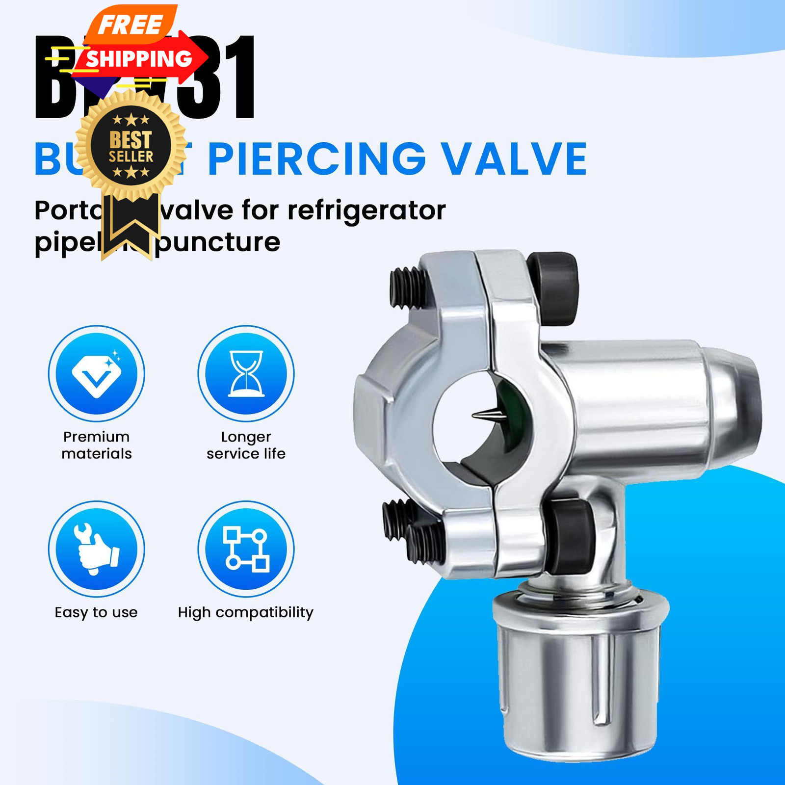 AMI PARTS BPV31 1/4 inch, 5/16 3/8 inch (pipe fitting size), Silver-1