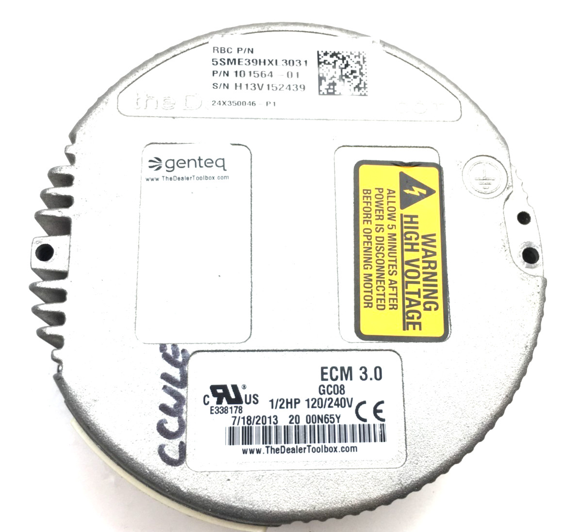 Genteq ECM 3.0 GC08 Module Only for 5SME39HXL3031 1/2HP 240V CCWLE used #J189